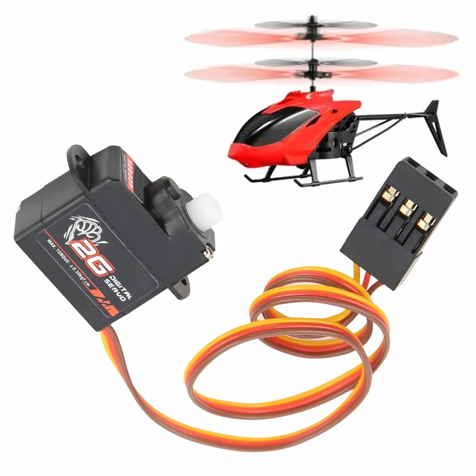 RC Car 2G Digital Servo Serwo Zębate z Tworzywa Sztucznego z Ramieniem Servo 1/24 RC Car Samolot Helikoptery o Stałym Skrzydle