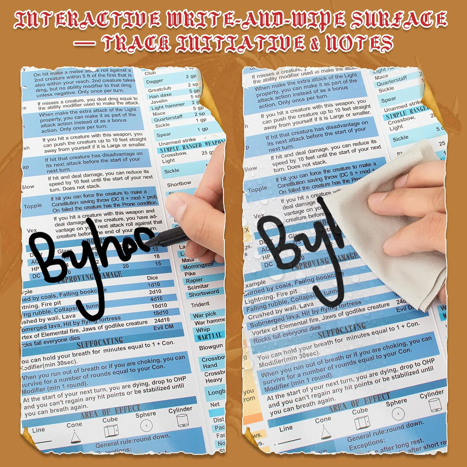 Byhoo 2 x ekran DM do potwornego horroru C+D