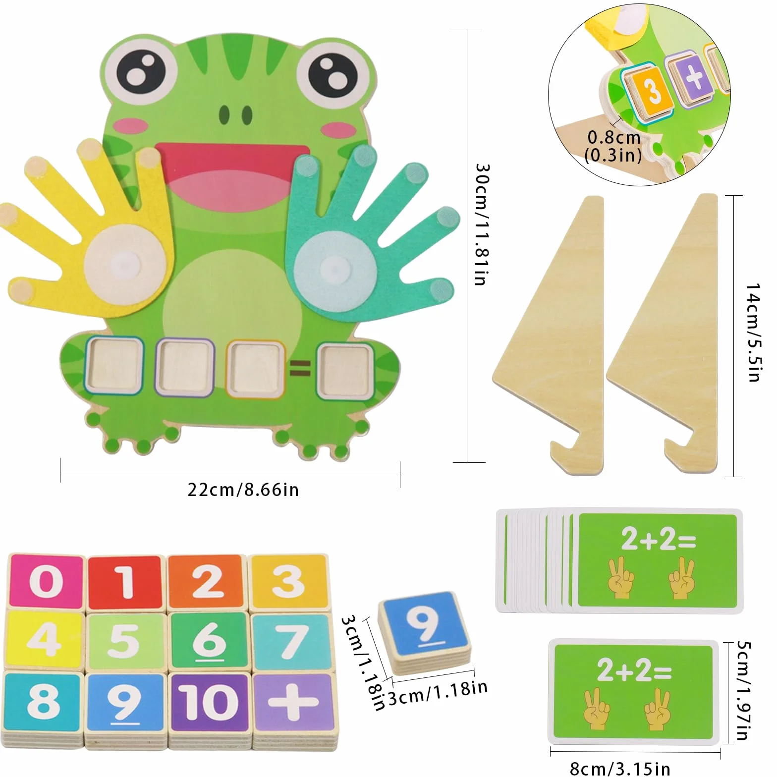 Drewniana zabawka matematyczna do nauki liczenia dla dzieci, drewniana zabawka do liczenia matematyki, zabawka dla dzieci od 3, 4, 5 lat, zabawka edukacyjna dla dzieci, zabawka edukacyjna z drewna