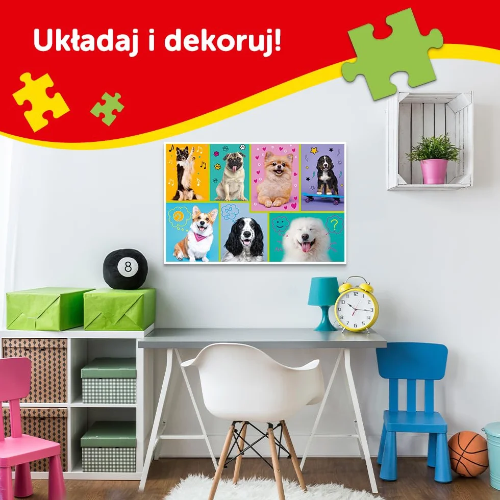 Trefl Puzzle 60 Elementów Wóz Strażacki Kolorowe Pojazdy dla Dzieci od 4 lat