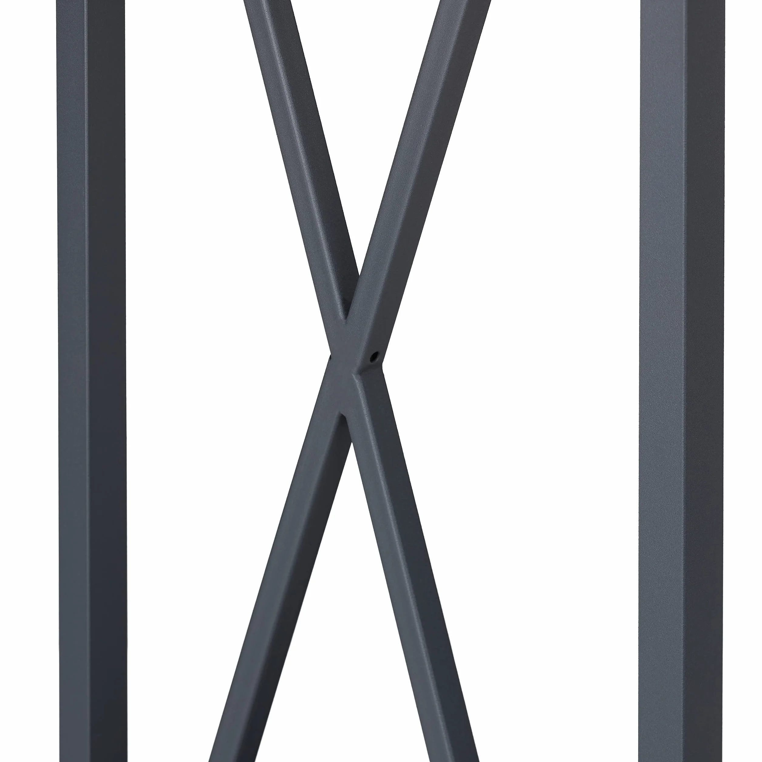 Relaxdays Metalowy regał na drewno kominkowe 80,5 x 34 x 25 cm malowany proszkowo szary