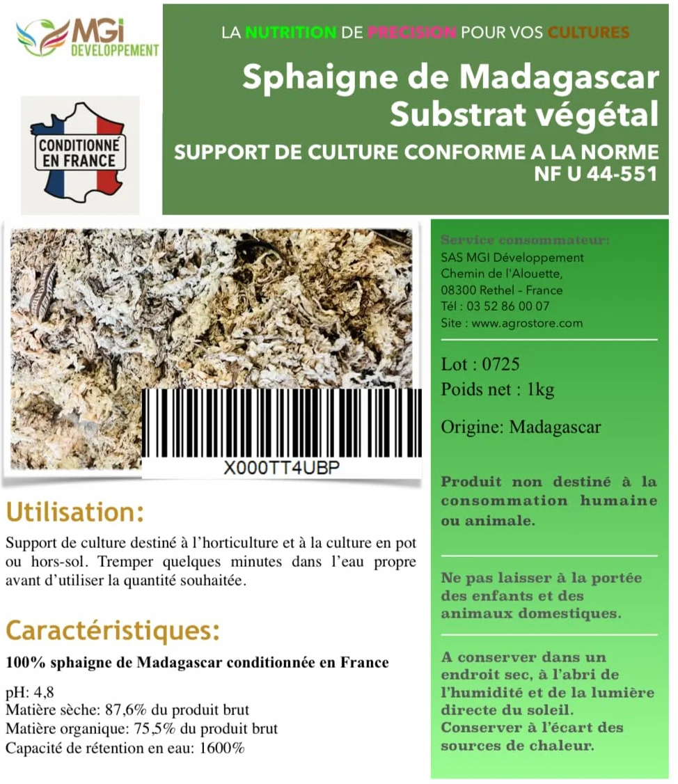 Sphagnum Moss podłoże do roślin hydroponicznych 2,20 kg 20,0 l do storczyków przesadzania rozmnażania