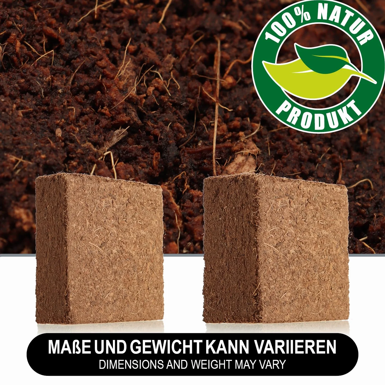 COM-FOUR® 10x ziemia do uprawy kokosa - biodegradowalne peczniejace plasterki kokosa - beztorfowe brykiety z prasowanego wlókna kokosowego na 10 litrów