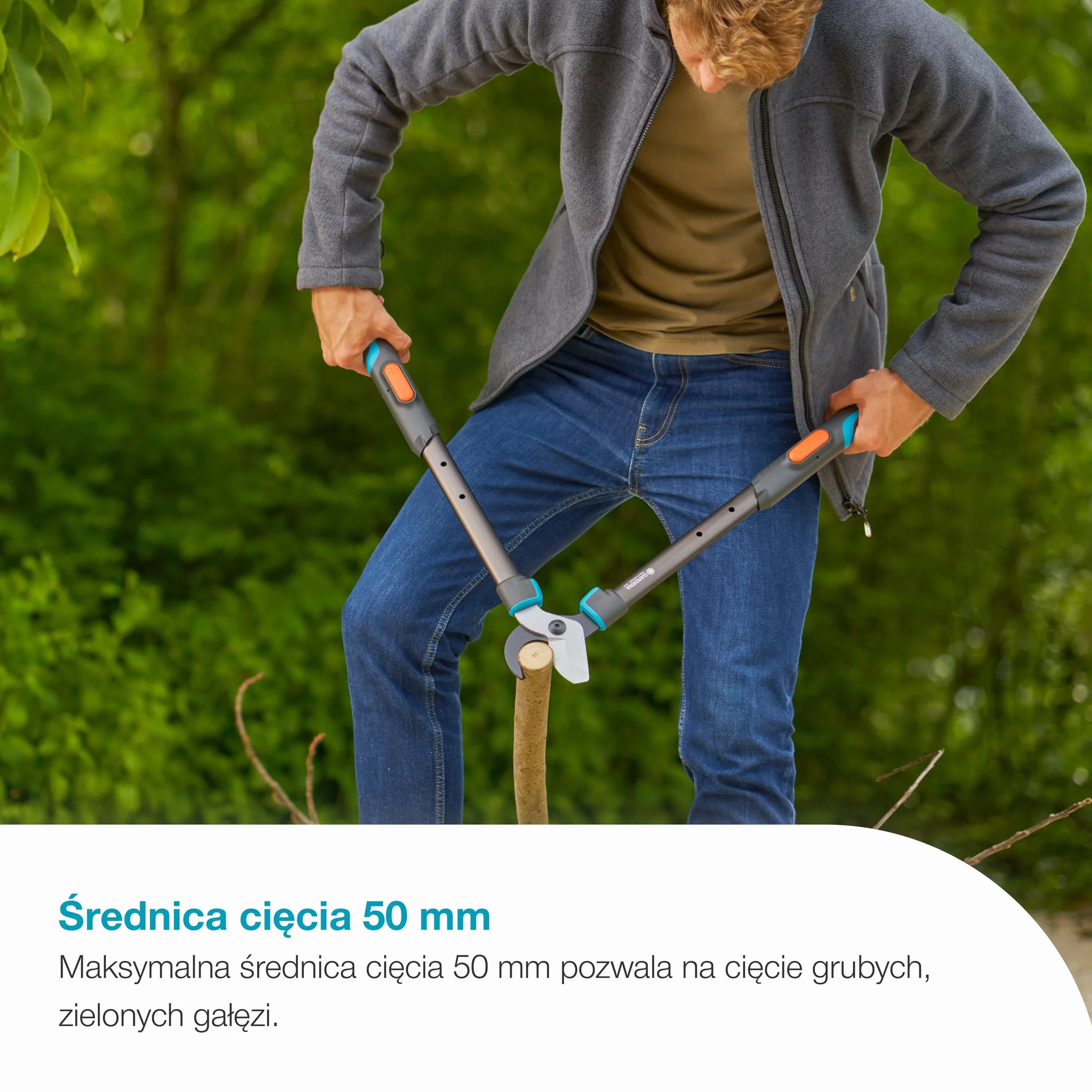 Gardena Nożyce do gałęzi TeleCut Pro S teleskopowe do 50 mm 670 mm precyzyjnie szlifowane ostrza