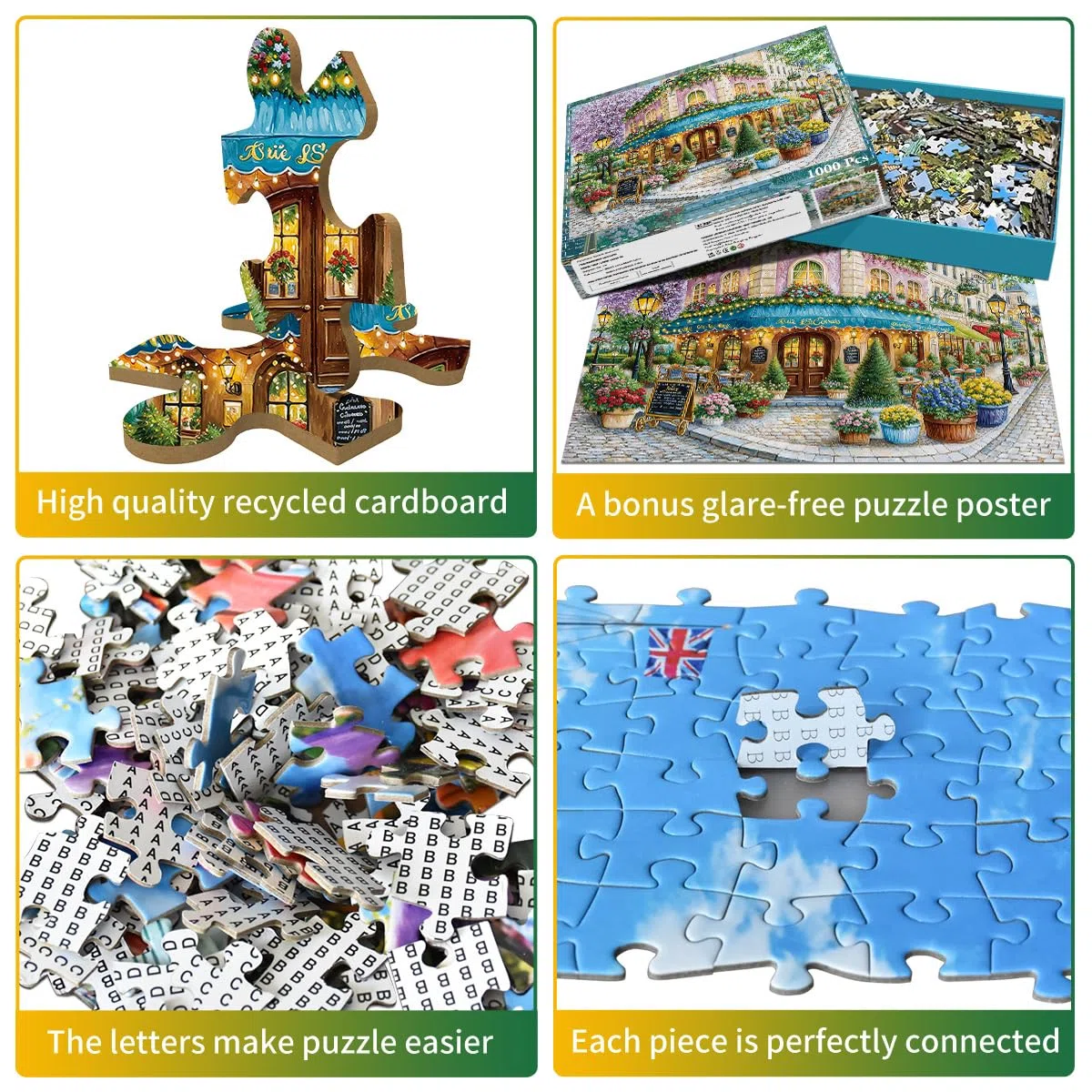Puzzle 1000 elementów dla dorosłych, klasyczna gra edukacyjna, piękna dekoracja, romantyczne puzzle na rogu ulicy, prezenty