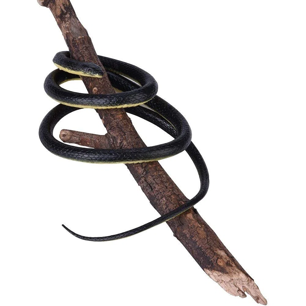 Wąż gumowy, czarna Mamba zabawka wąż realistyczny miękki wąż gumowy na rekwizyty ogrodowe rzeczy głupek dekoracje na Halloween 1Pc 130cm długości