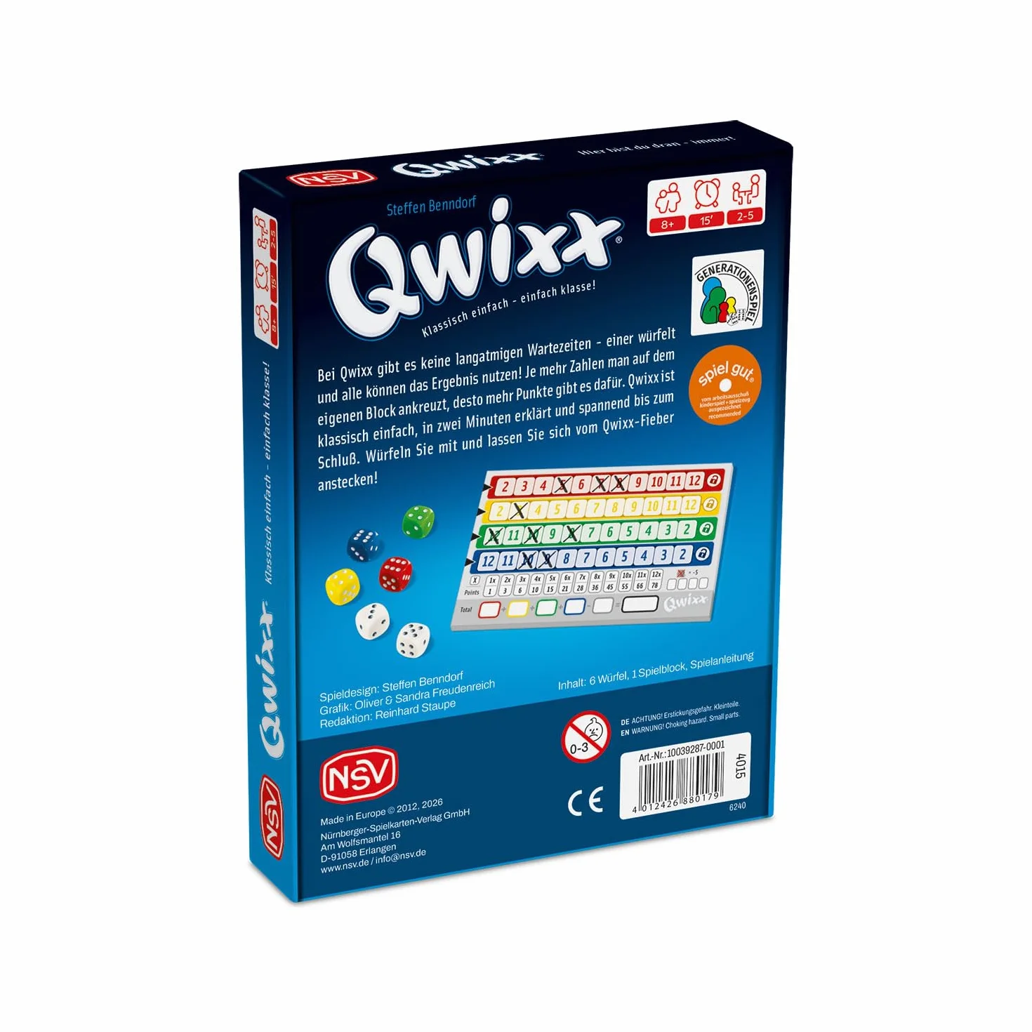 Qwixx: Klassich einfach . einfach klasse