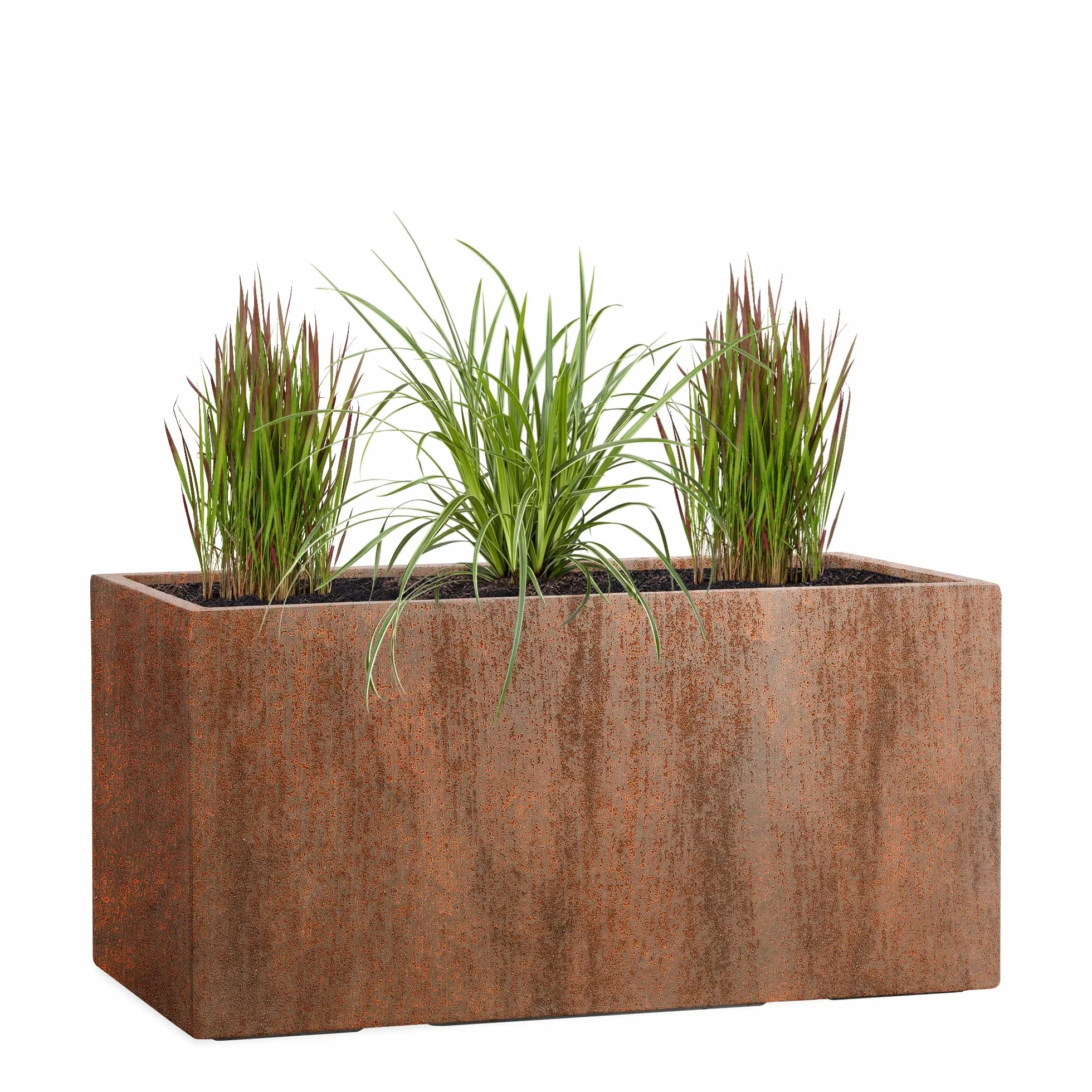 Pflanzwerk Doniczka na kwiaty Tub Rdza Brązowa 40 x 80 x 40 cm odporna na mróz Ochrona UV