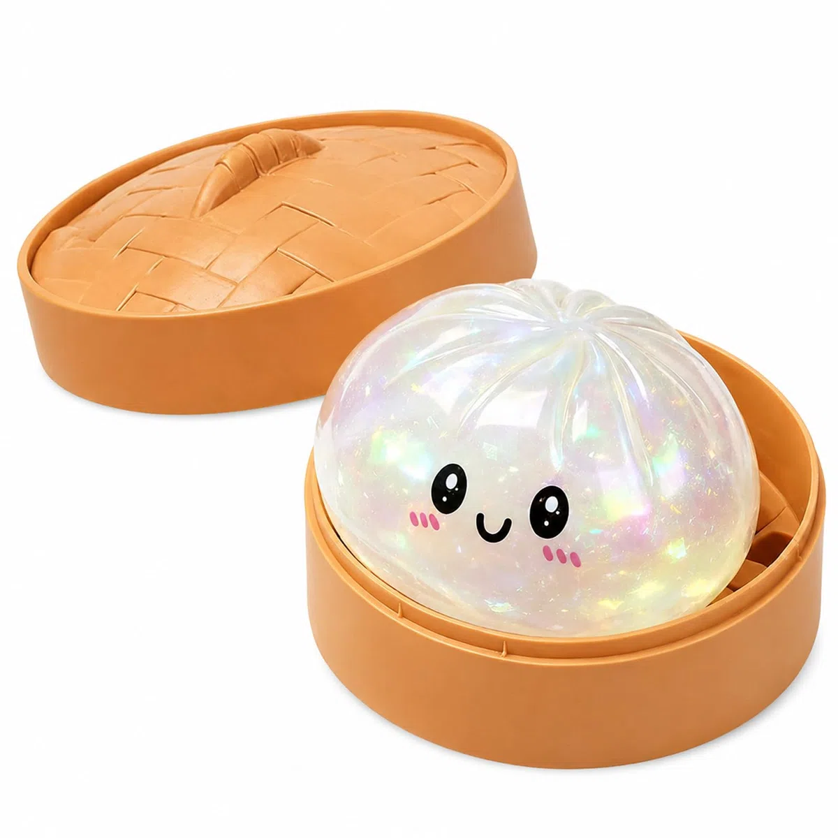 Dumpling Squishy biała, 8,5 cm Kawaii piłka antystresowa w amortyzatorze 10 cm, błyszczący Dumpling antystresowa zabawka dla dzieci, piłka antystresowa dla dziewcząt i chłopców, Bun Squishy