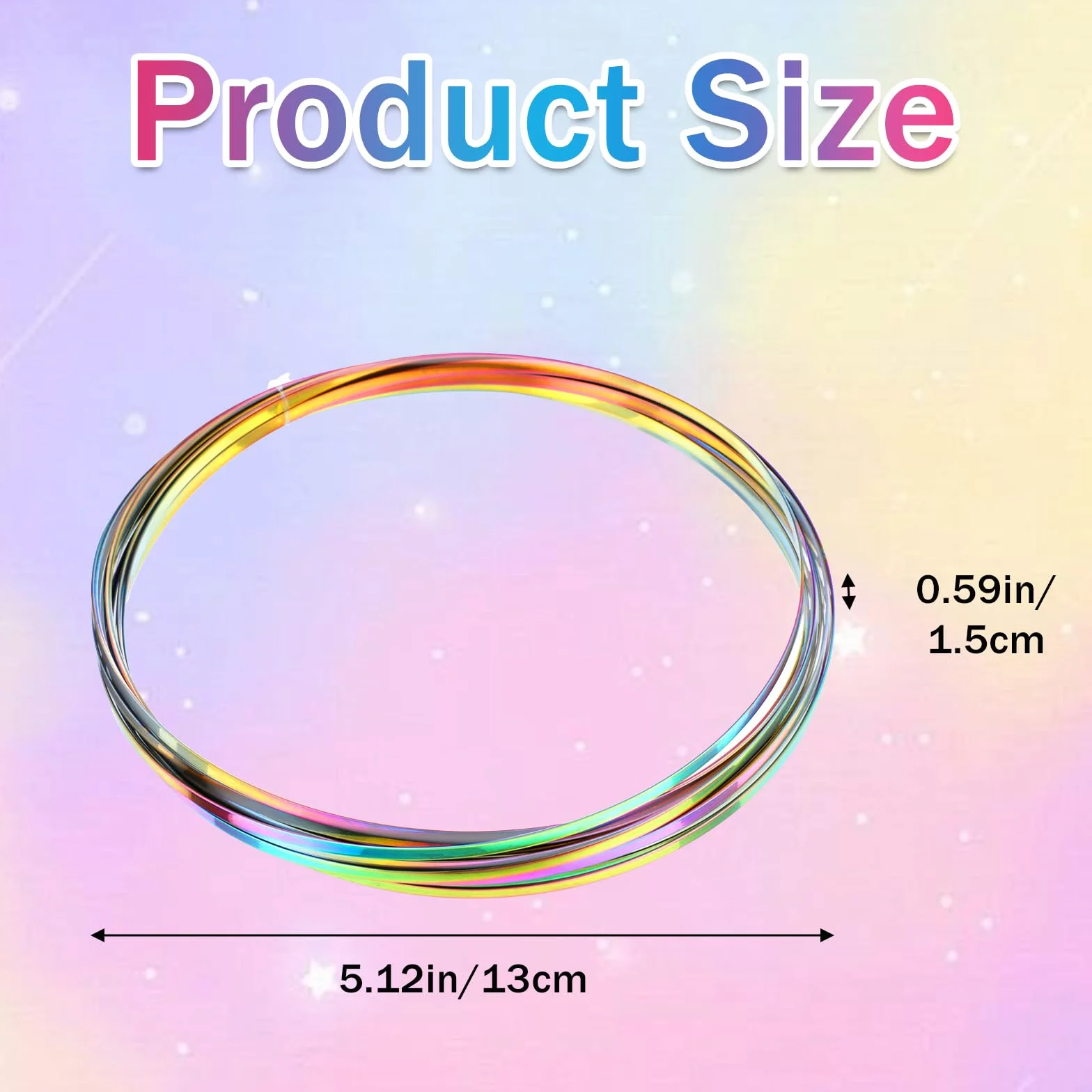Qianyu Pierścień z przepływem Spinner 3D Kolorowe Pierścienie Przepływowe Fidget Infinity Pętla