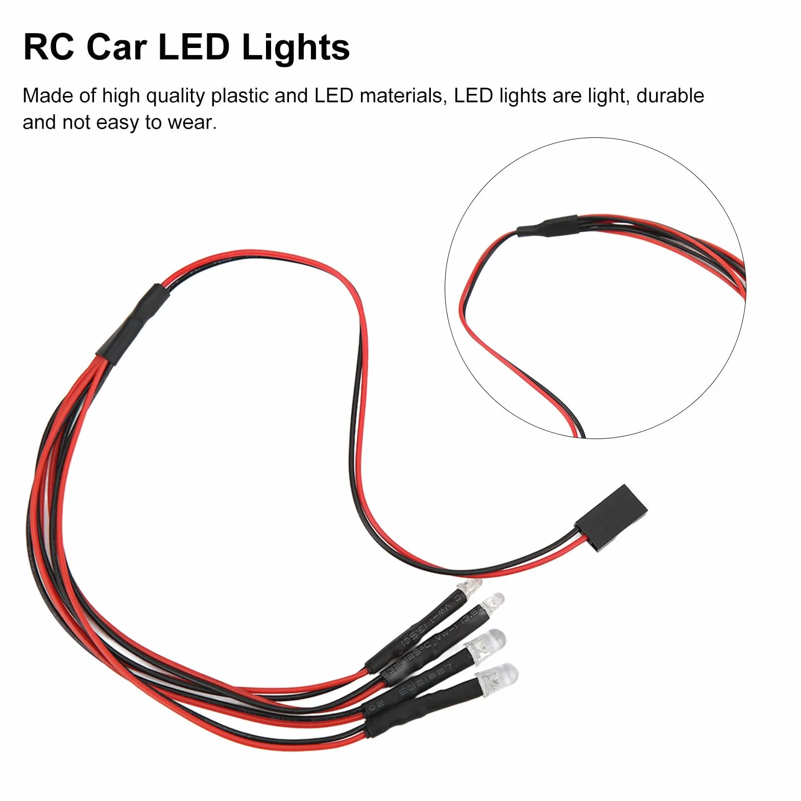Światło LED Samochodu RC 4 Diody LED Axial SCX24 1/24 Części Modernizacyjne