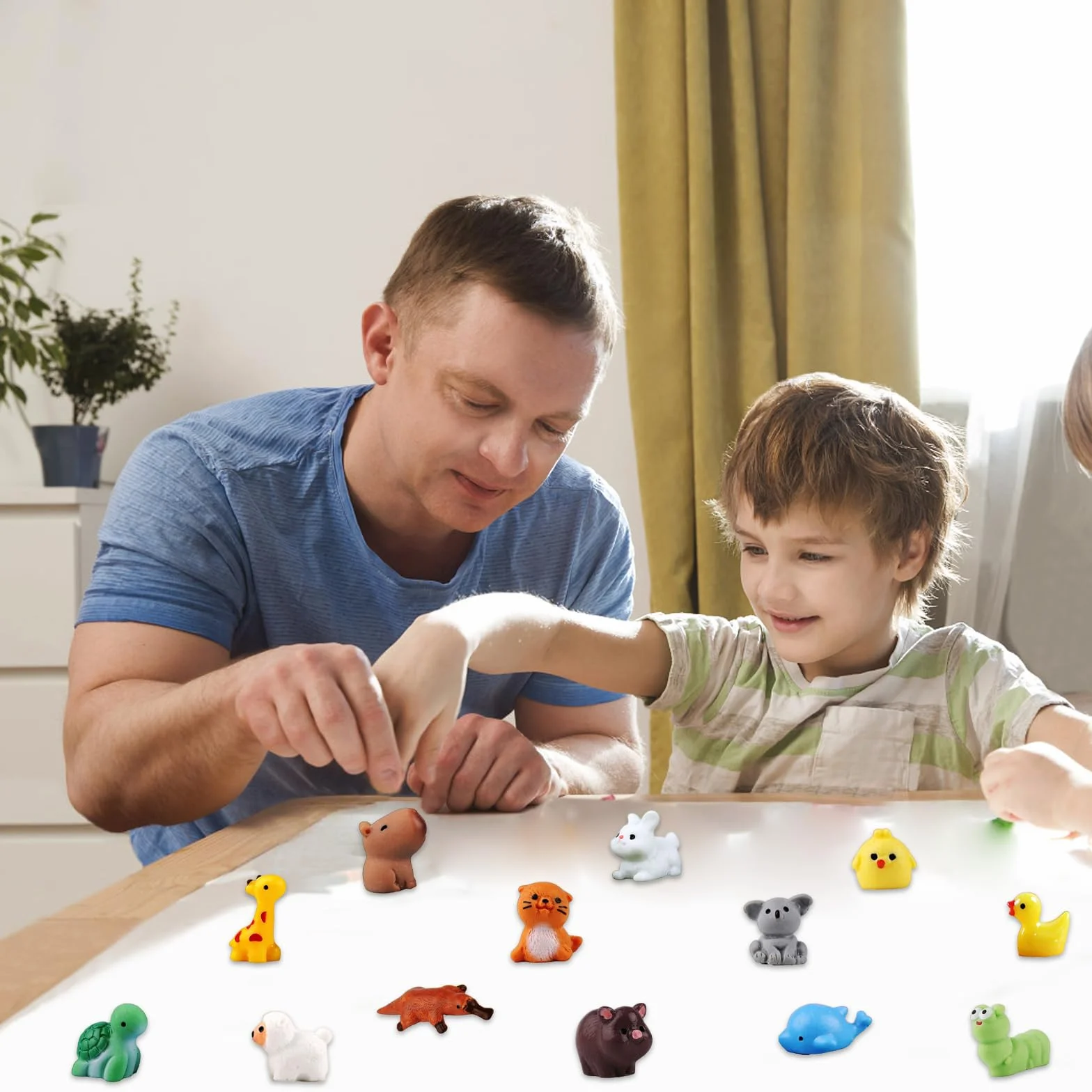 ZhouWei 42 szt. Mini żywiczne zwierzęta, mini figurki ozdoby dla małych zwierząt miniaturowe małe zwierzątka, do domku dla lalek, akwarium rzemiosło DIY