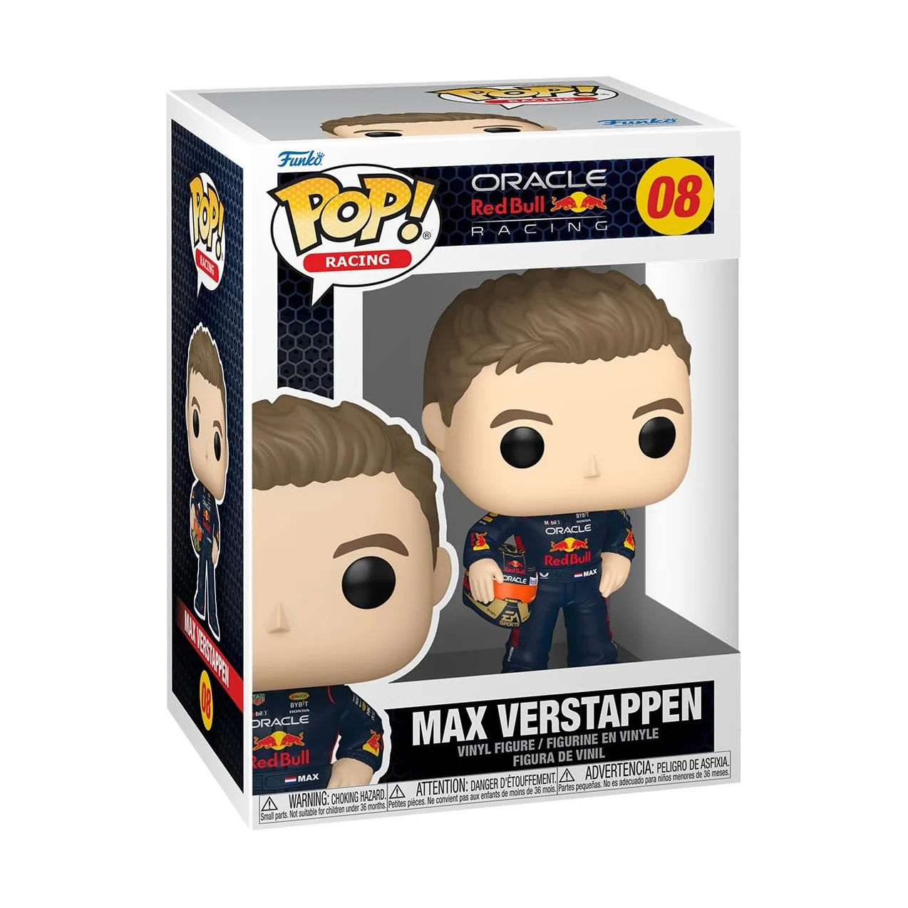 Funko POP! Racing: Wyścigi - Max Verstappen z kaskiem - Red Bull Racing - Kolekcjonerska figurka winylowa - Pomysł na prezent - Oficjalny towar - Zabawki dla dzieci i dorosłych - Fani sportu