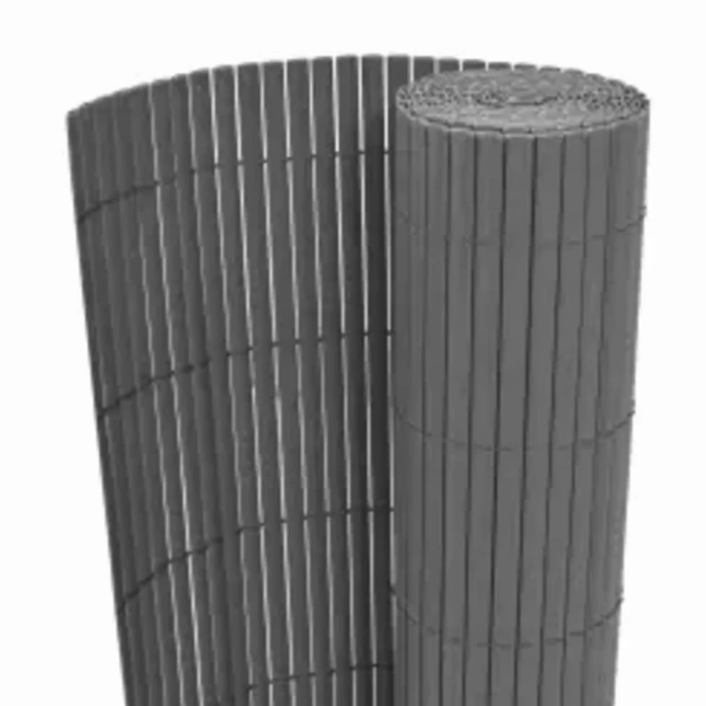 vidaXL Panel ogrodzeniowy dwustronny 110x400 cm szary PVC