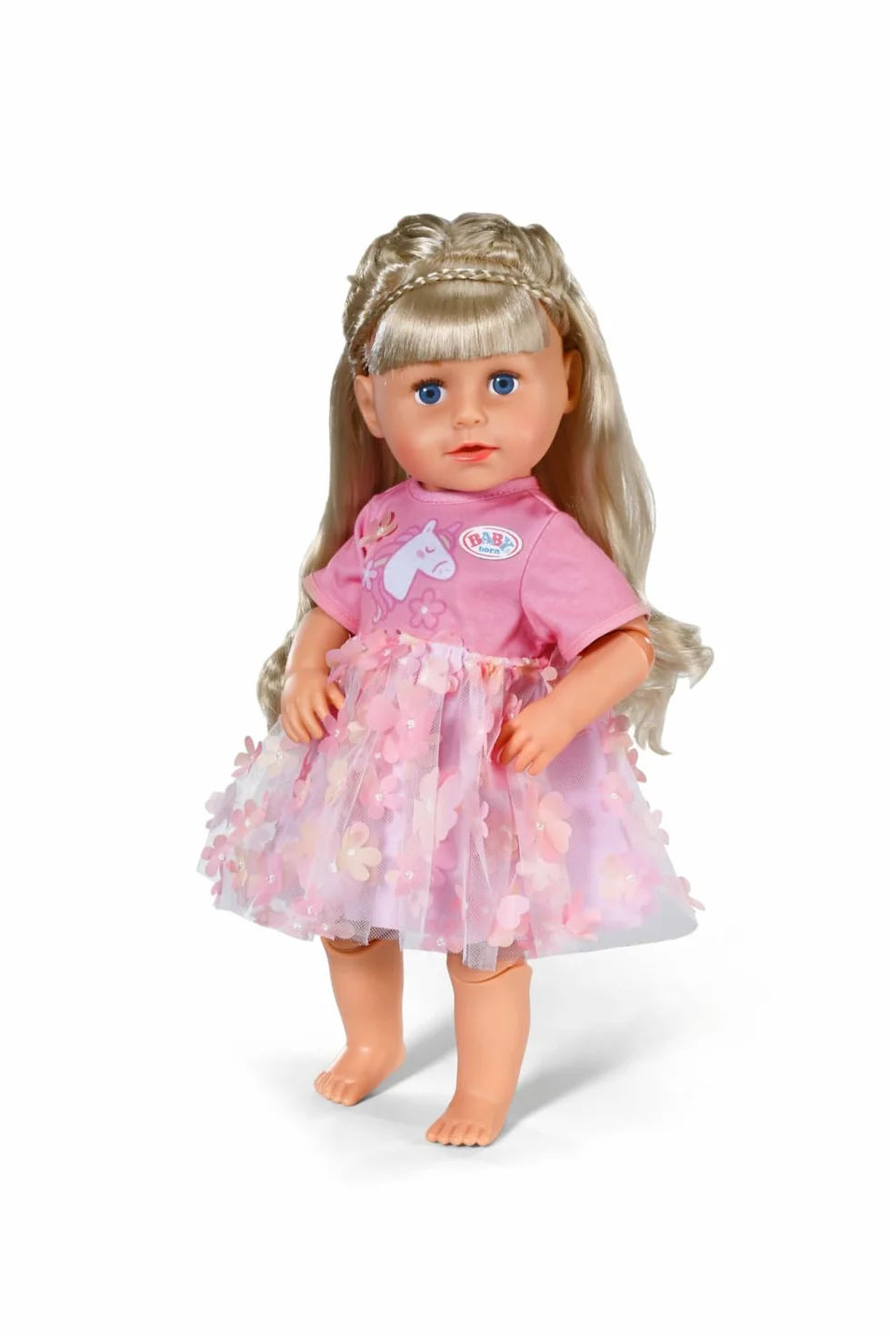 BABY born Sukienka kwiatowa z jednorożcem 43 cm, sukienka dla lalek 43 cm, 839393 Zapf Creation