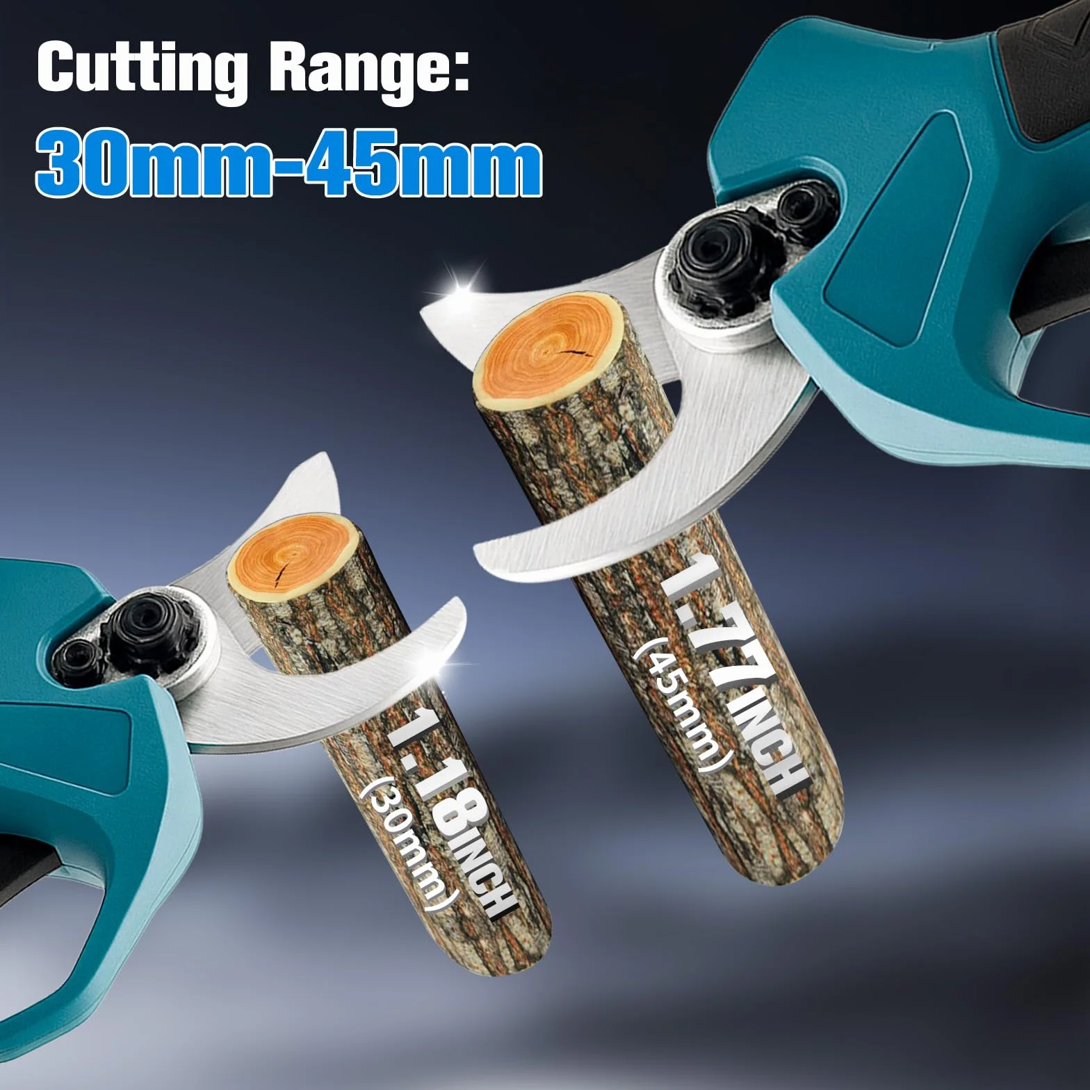 Akumulatorowe nożyce do gałęzi 45 mm do Makita 18 V silnik bezszczotkowy LCD