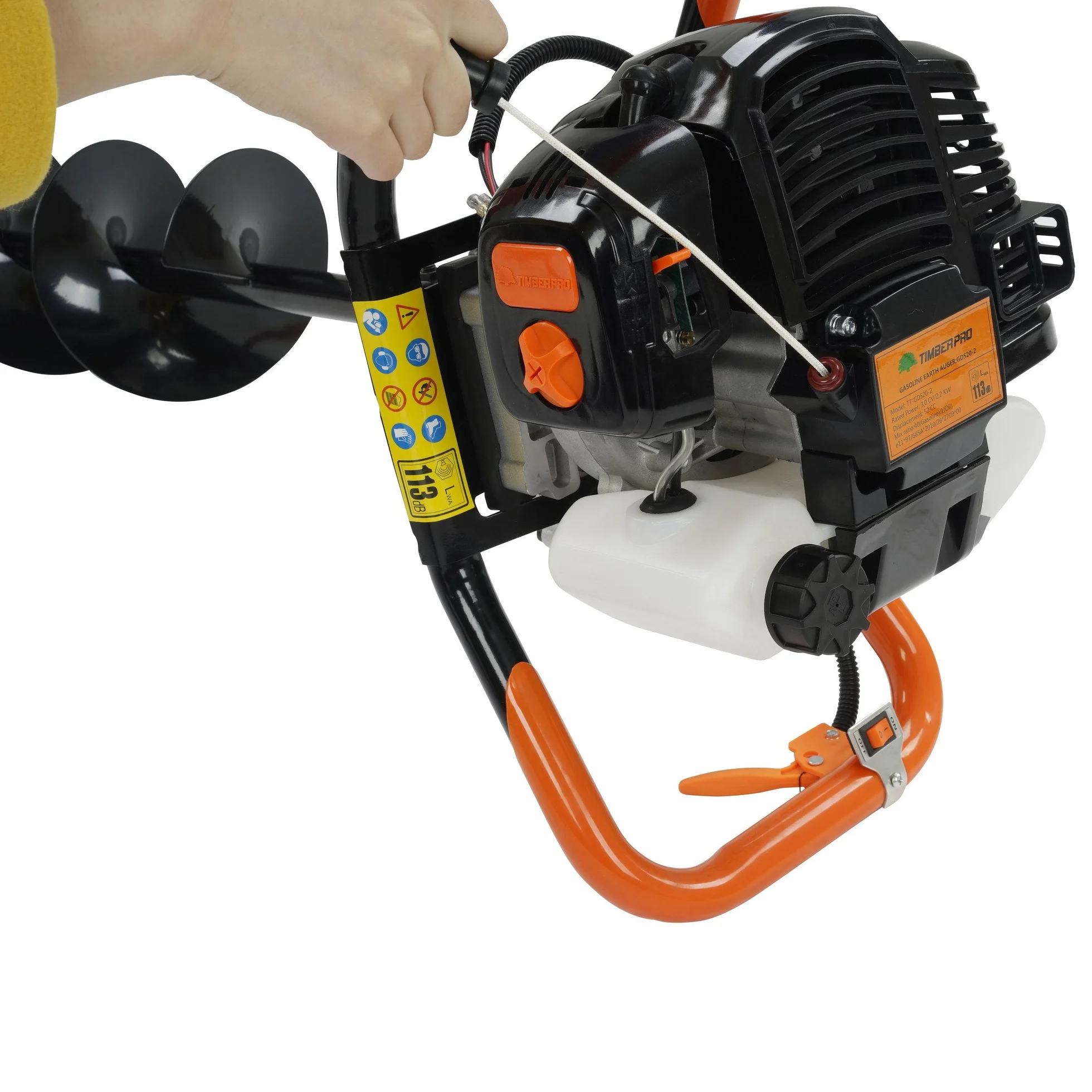 Benzynowy świder ziemny 52CC wiertarka gruntowa 10 cm 15 cm 20 cm przedłużenie