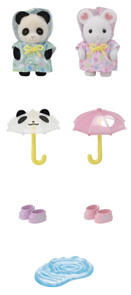 Sylvanian Families - 5748 Spacer z parasolkami Baby Duo - Figurki i akcesoria