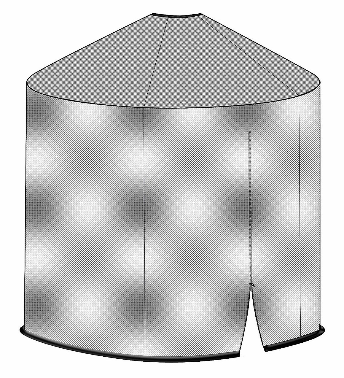 infactory Moskitiera na parasole przeciwsłoneczne 330 x 250 cm siatka 220 biała