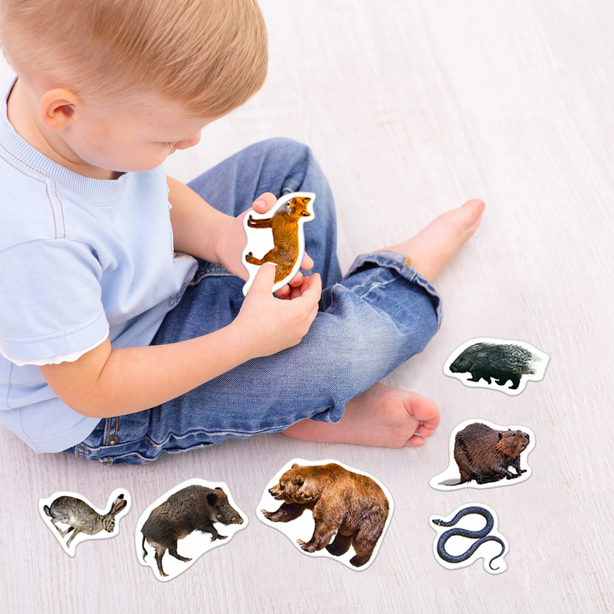 magnesy na lodówkę dla dzieci, zwierzęta leśne – 20 dużych magnesów – magnesy na lodówkę dla małych dzieci – duży magnes - magnesy do zabawy do białych tablic