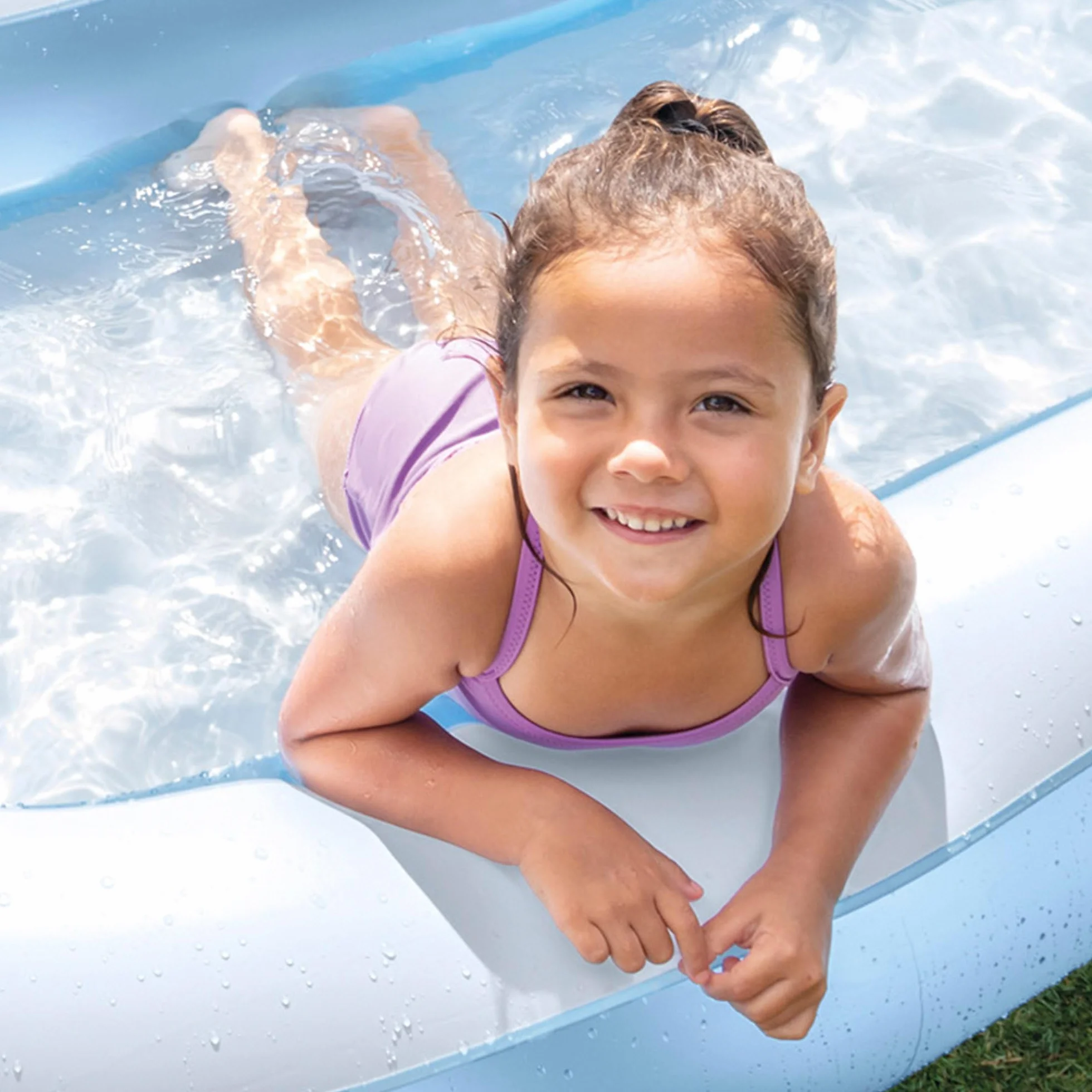 Intex 57403NP Rectangular Baby Pool Basen Ogrodowy, Wielokolorowy, 166 x 100 cm x 25 cm