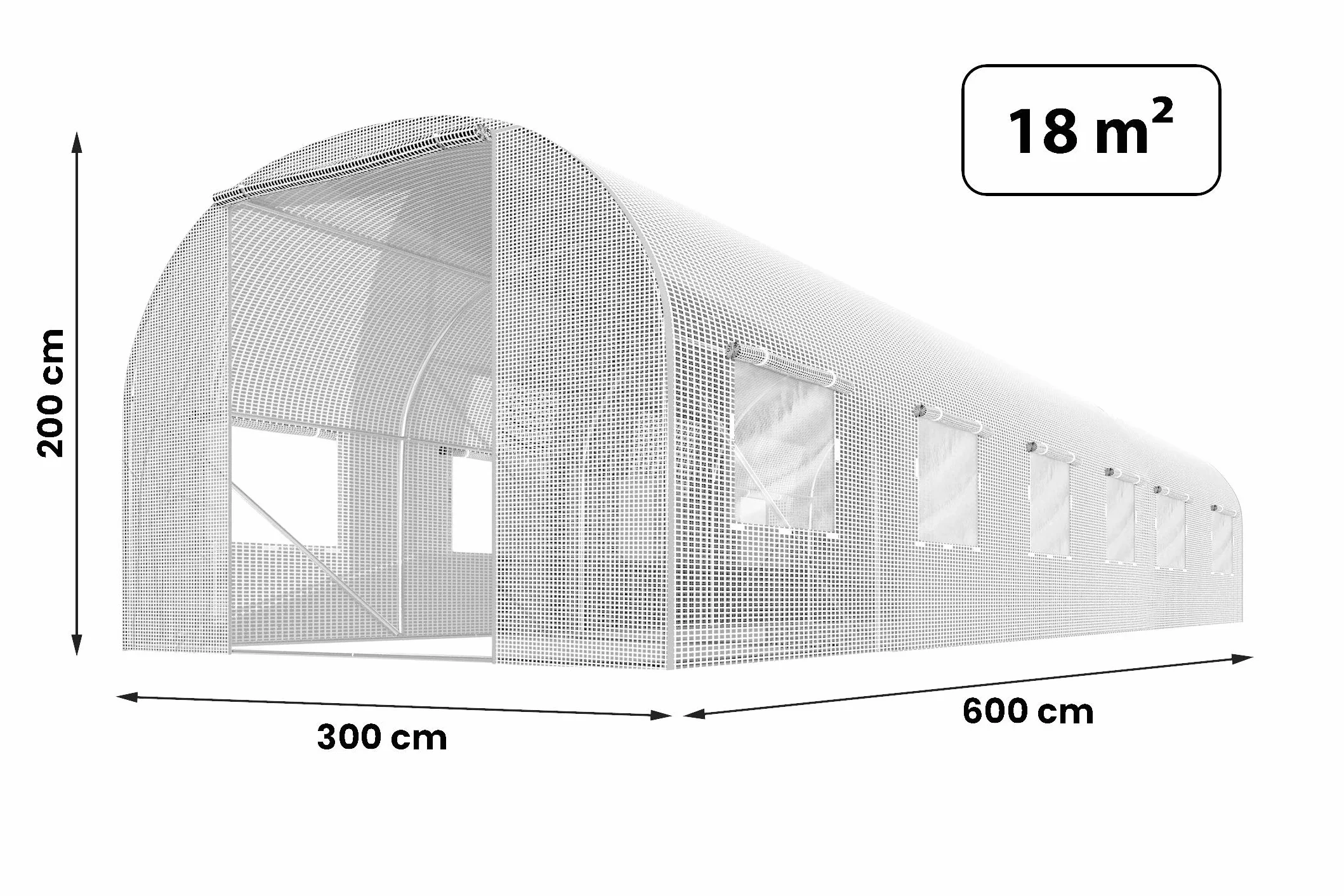 Folia zamienna do tuneli foliowych szklarni 3 x 6 m