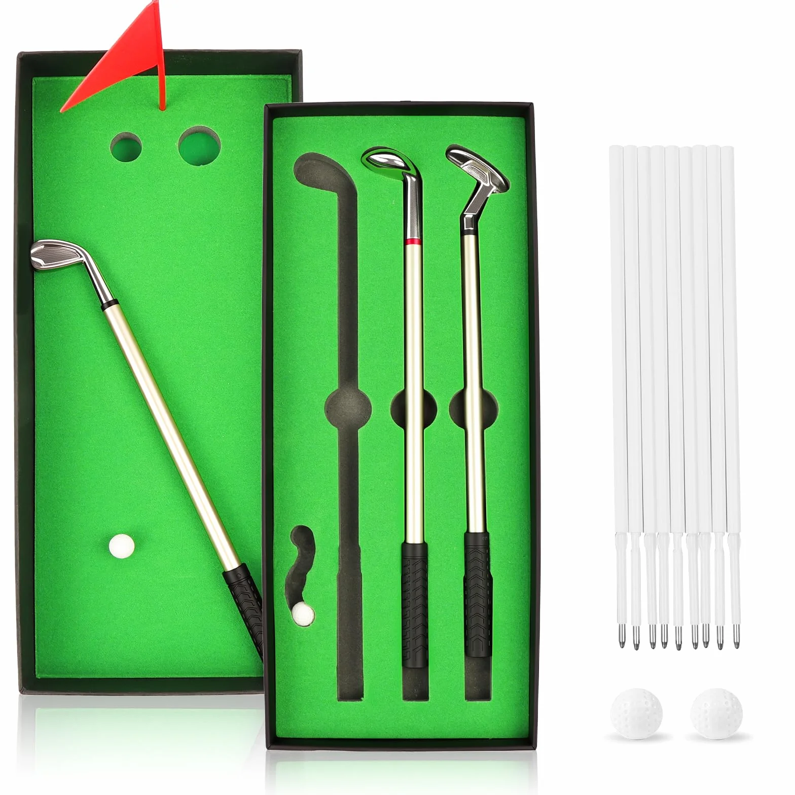 OSDUE Prezenty dla mężczyzn, prezenty na długopis golfowy dla mężczyzn, mini gry komputerowe, zabawna zabawka Fidget, prezent na długopis golfowy dla dorosłych, współpracownik, mężczyźni, szef