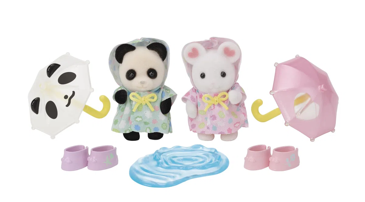 Sylvanian Families - 5748 Spacer z parasolkami Baby Duo - Figurki i akcesoria