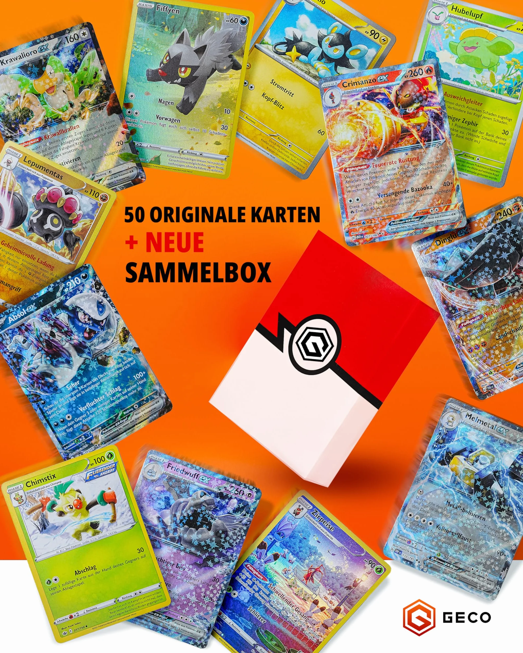 Pokemon karty w języku niemieckim – 50 oryginalnych kart Holo z rzadkimi kartami – indywidualny zestaw kompatybilny z kartami Pokemon