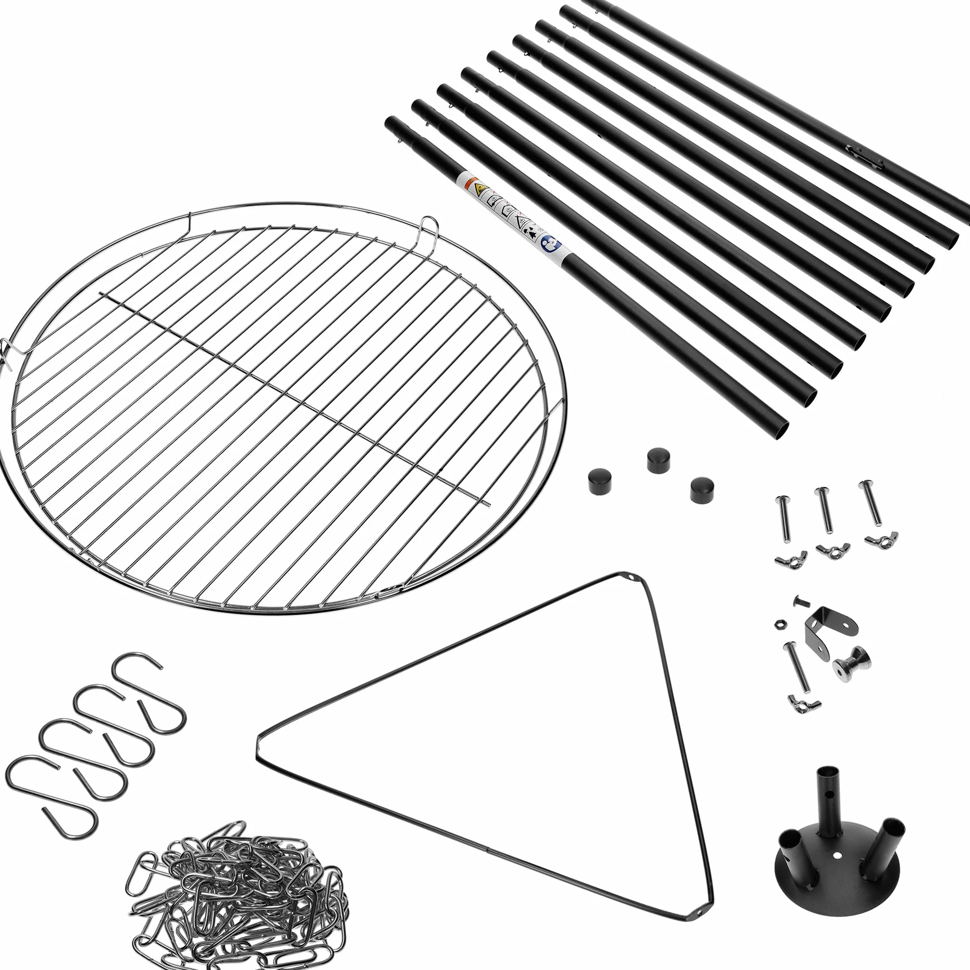 BROWIN trójnożny stelaż do grillowania 150 cm średnica 50 cm czarny