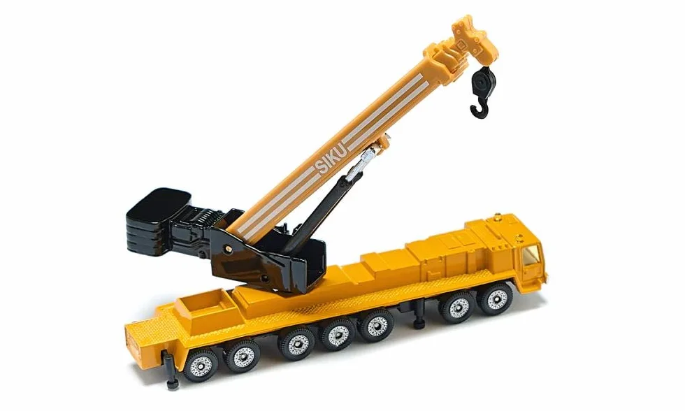 Siku 1623, Mega Lifter Dźwig samojezdny, Metal,Tworzywo sztuczne, Żółty, Teleskopowe ramię dźwigu, Podpory stabilizujące