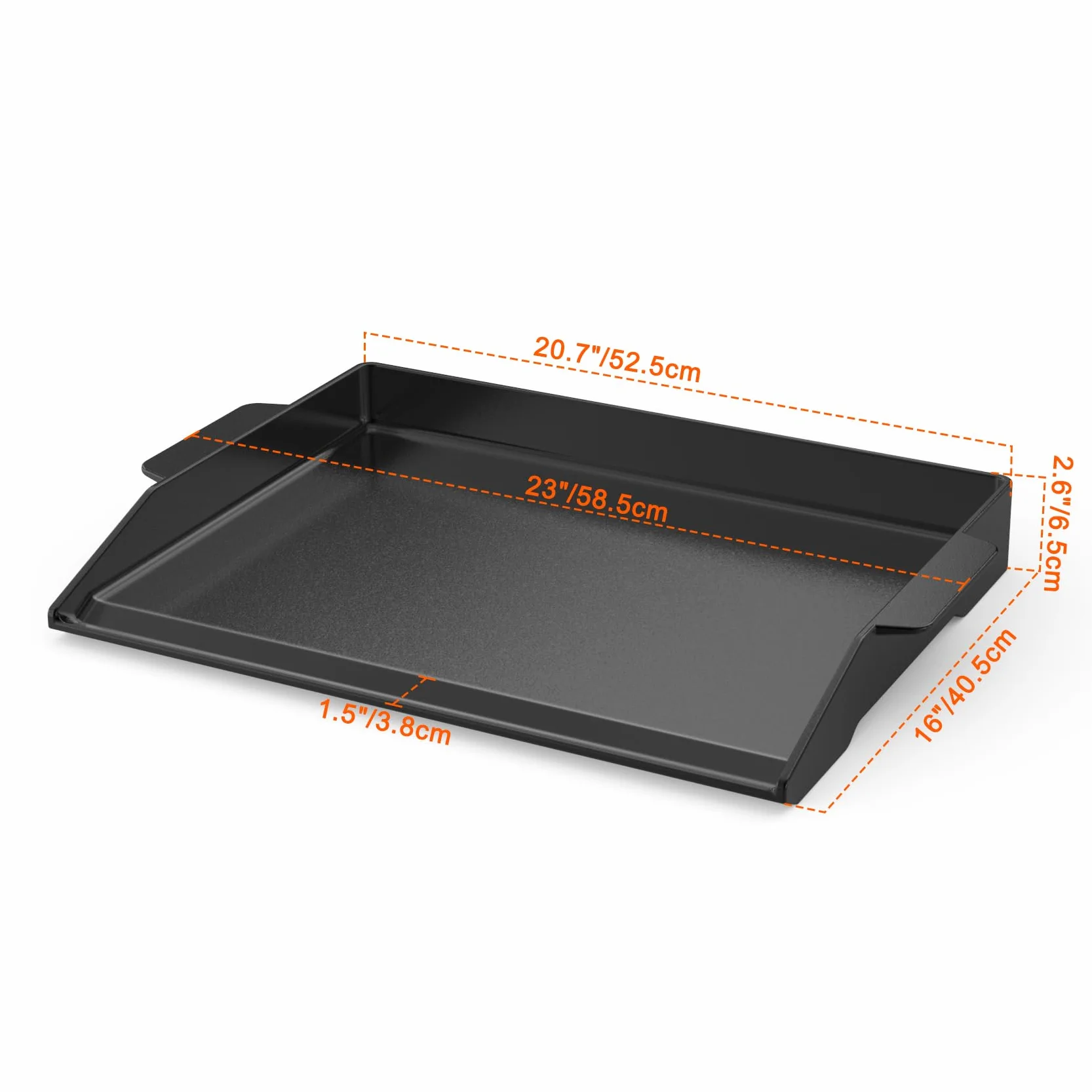 Onlyfire BBQ Griddle Żeliwo Emaliowane Płyta Grillowa z Powłoką Nieprzywierającą 58,5 x 40,5 cm
