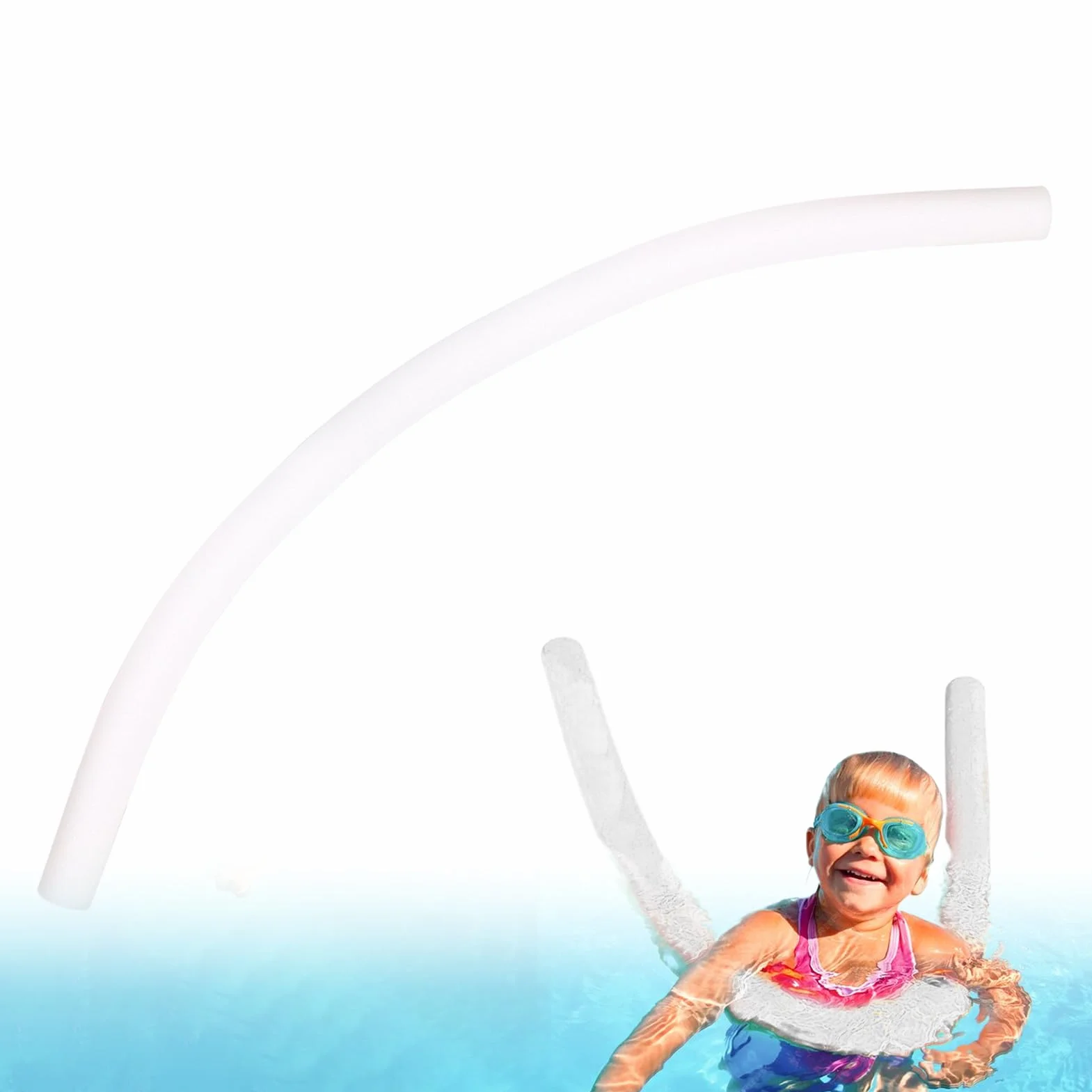 Makaron do pływania dla dzieci i dorosłych, piankowy makaron basenowy o długości 150 cm, pomoc w pływaniu na plażach i zabawach wodnych, zabawka do pływania do ćwiczeń wypornościowych, makaron wodny