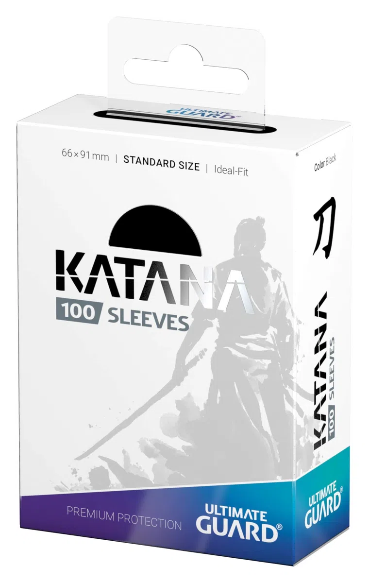 Ultimate Guard - UGD010112 - Rękawy Katana - czarne (100) - rozmiar standardowy, 66 x 91 mm