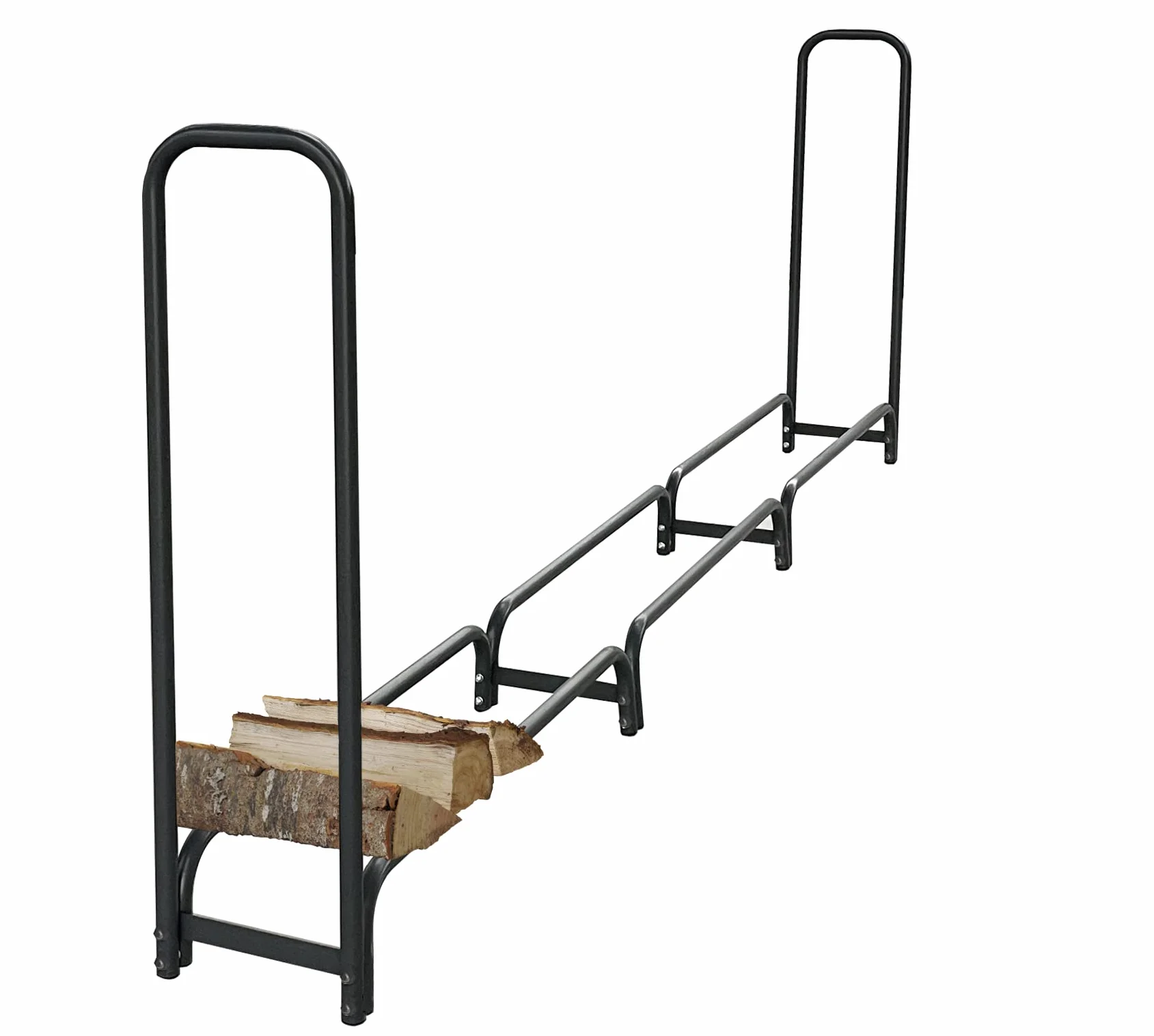 QUICK STAR Metalowy regał na drewno kominkowe antracyt 272 x 25 x 95 cm stojak na drewno opałowe 1,0 m³ 1,5 SRM