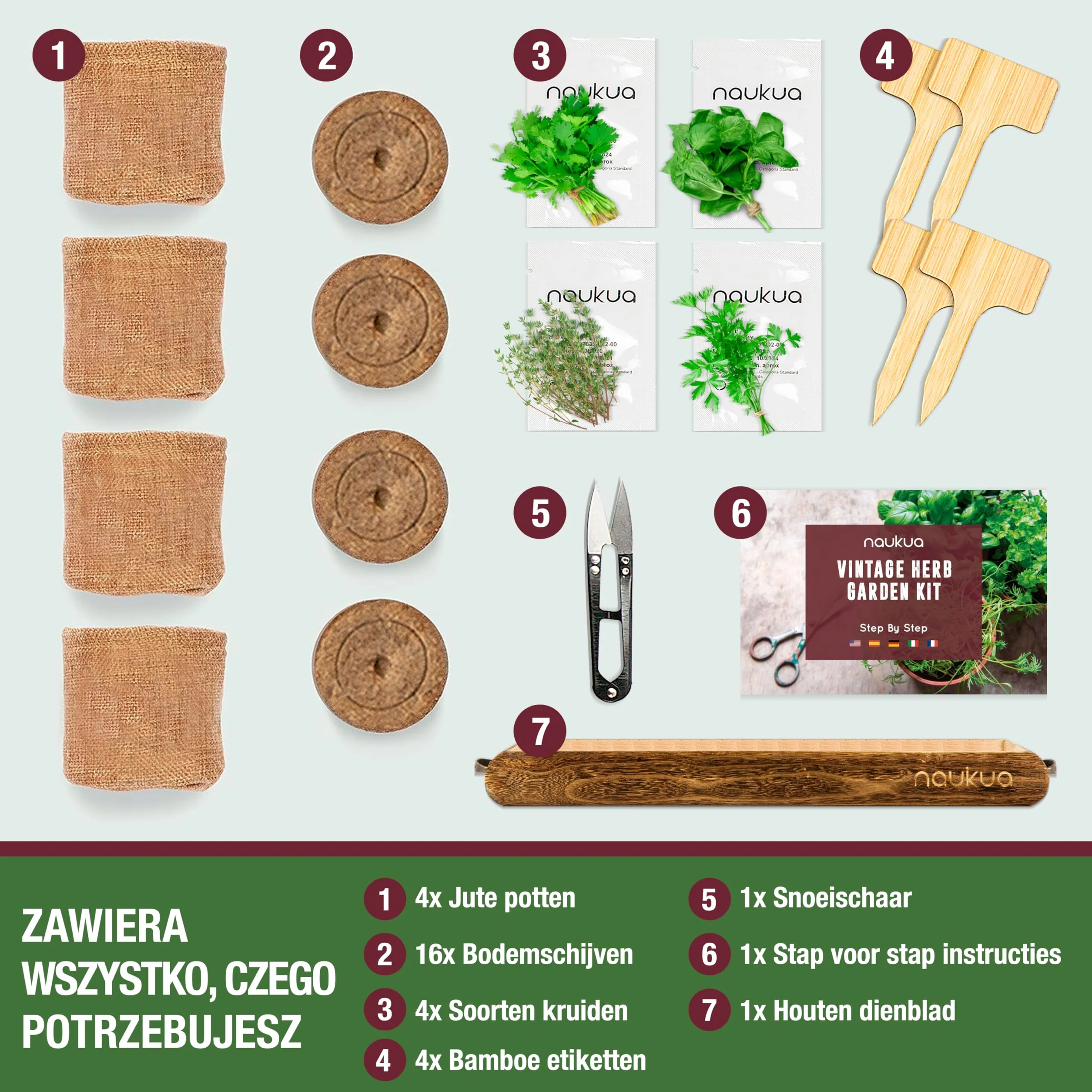 Zestaw Do Uprawy Ziół Bazylia Tymianek Pietruszka Kolendra - Organiczne Nasiona Bez GMO Hiszpania