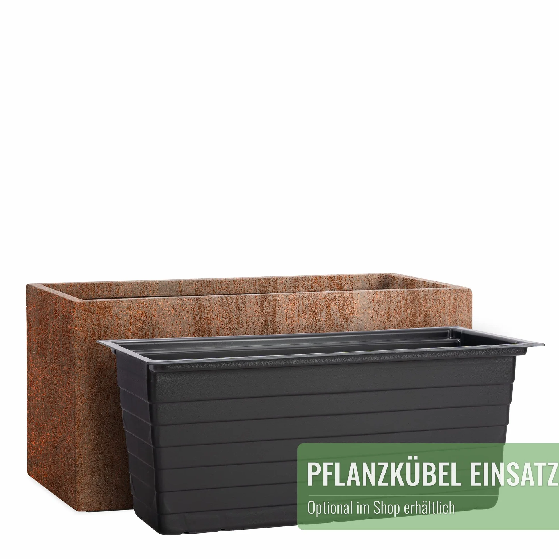 Pflanzwerk Doniczka na kwiaty Tub Rdza Brązowa 40 x 80 x 40 cm odporna na mróz Ochrona UV