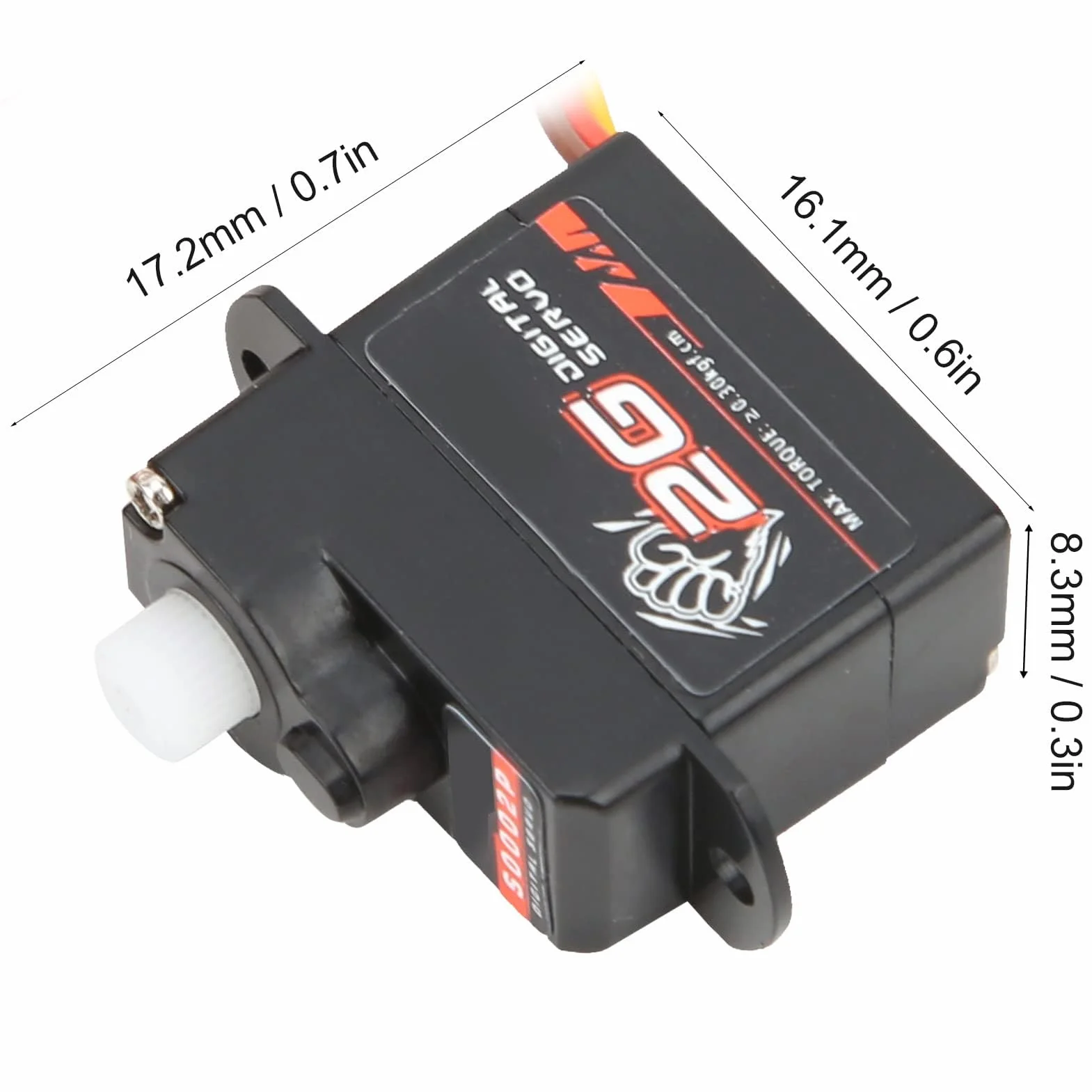 RC Car 2G Digital Servo Serwo Zębate z Tworzywa Sztucznego z Ramieniem Servo 1/24 RC Car Samolot Helikoptery o Stałym Skrzydle