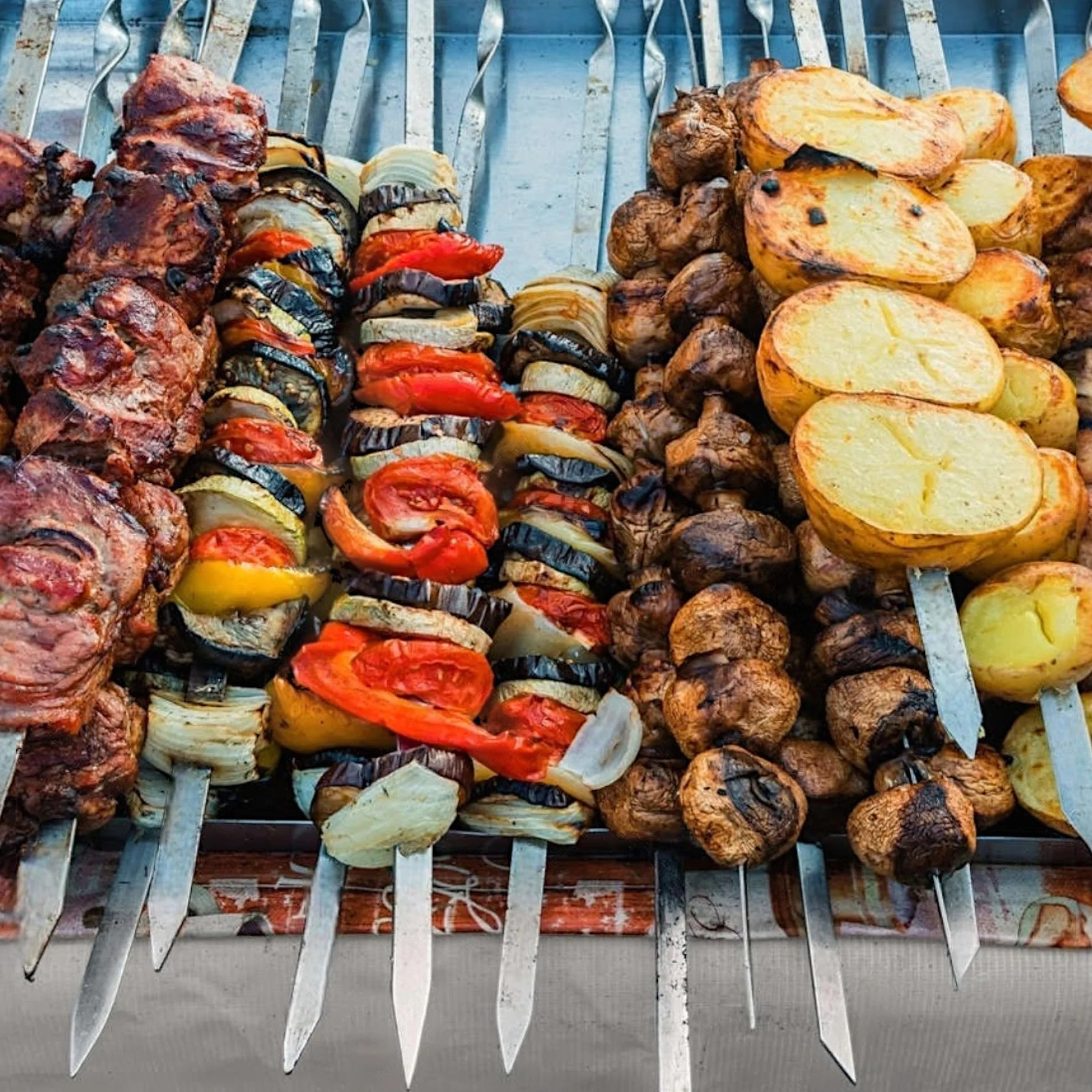 Rożenkowe szpikulce do grilla ze stali nierdzewnej 40 cm 2 mm 10 szt.