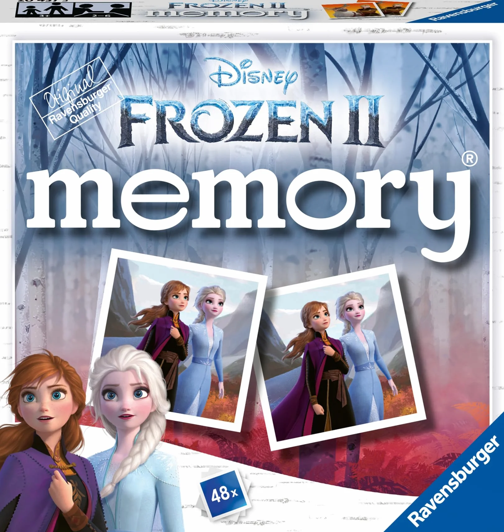 Ravensburger Disney Królowa Lodu 2 miniaturowe obrazy pamięci, gra dla dzieci od 3 lat
