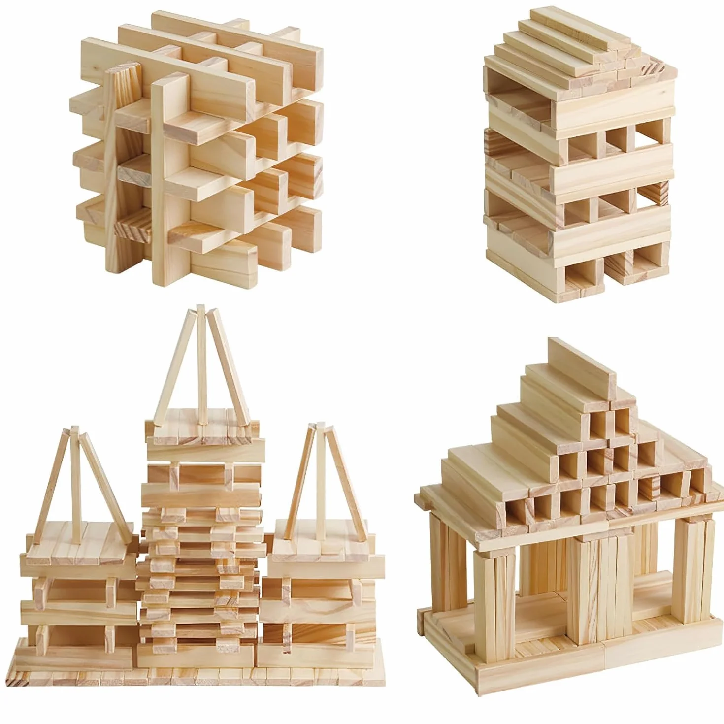 100 sztuk drewnianych klocków do majsterkowania, 100 x 20 x 7 mm, klocki drewniane, do projektów DIY, do projektów i dekoracji