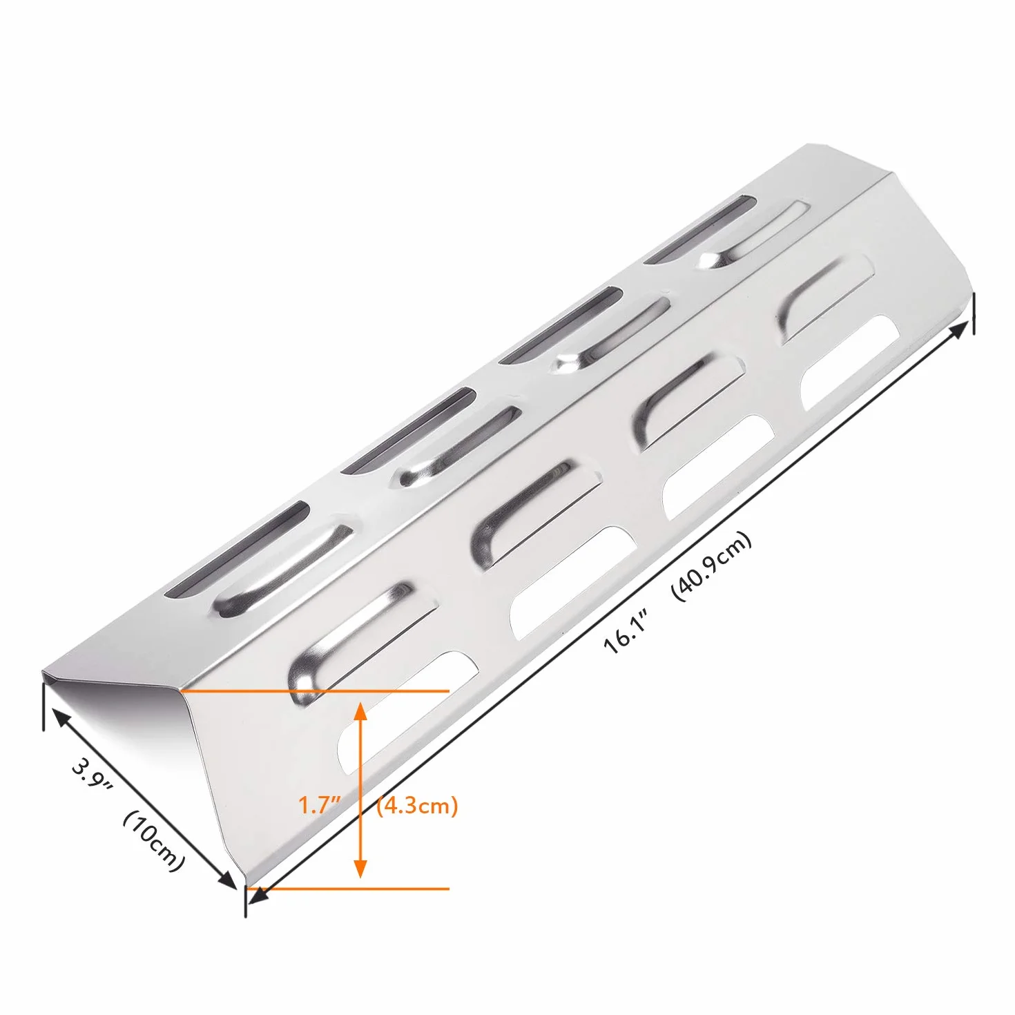 Części zamienne do grilla gazowego ze stali nierdzewnej, płyty grzewcze, osłony termiczne 4-pak do Kenmore, Master Forge, Perfect Flame, Uniflame