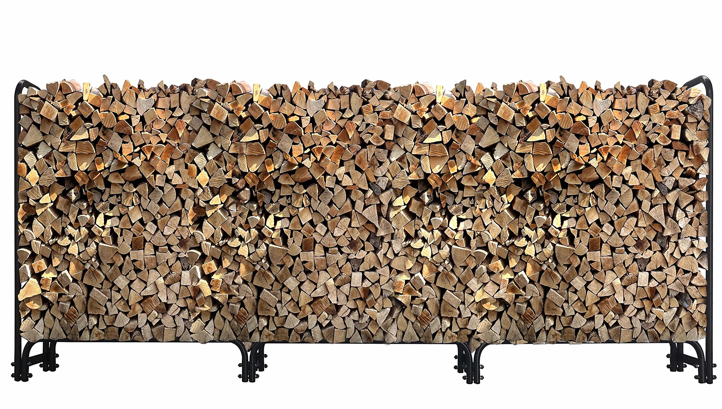 QUICK STAR Metalowy regał na drewno kominkowe antracyt 272 x 25 x 95 cm stojak na drewno opałowe 1,0 m³ 1,5 SRM