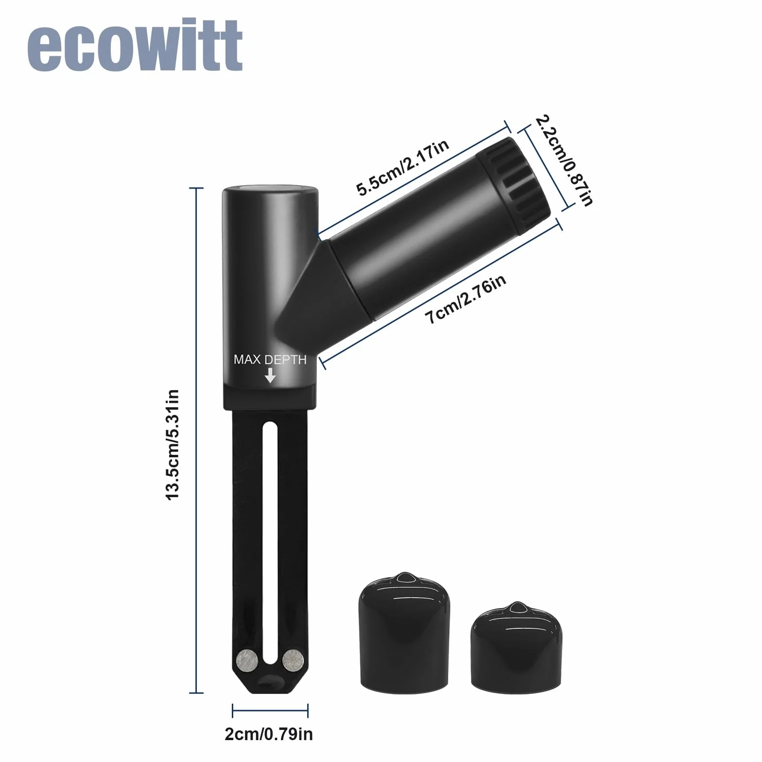 ECOWITT WH52 16-kanałowy czujnik wilgotności gleby 3 w 1 z EC i miernikiem temperatury powietrza, zestaw 4 szt