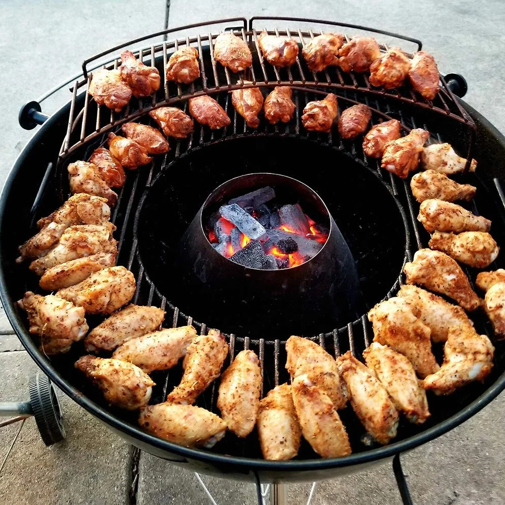 Onlyfire BBQ kosz na węgiel ze stali nierdzewnej do Weber grill 47 cm / 57 cm / 67 cm