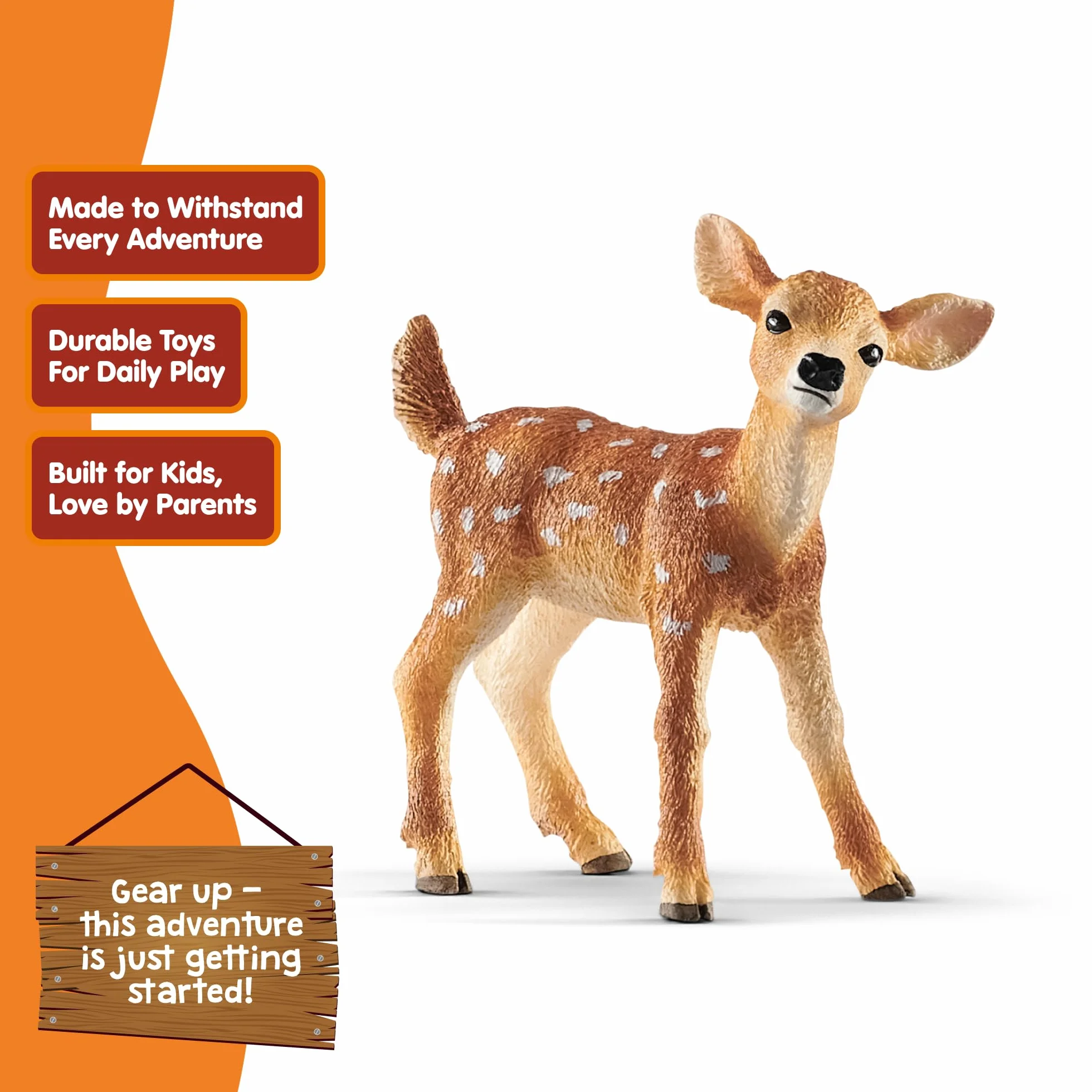 schleich WILD LIFE | Jelonek wirginijski 14820 | realistyczna figurka zwierzęcia | zabawka zoo i prezent dla dziewczynek i chłopców | figurka kolekcjonerska | od 3 lat | 5 x 2 x 5 cm