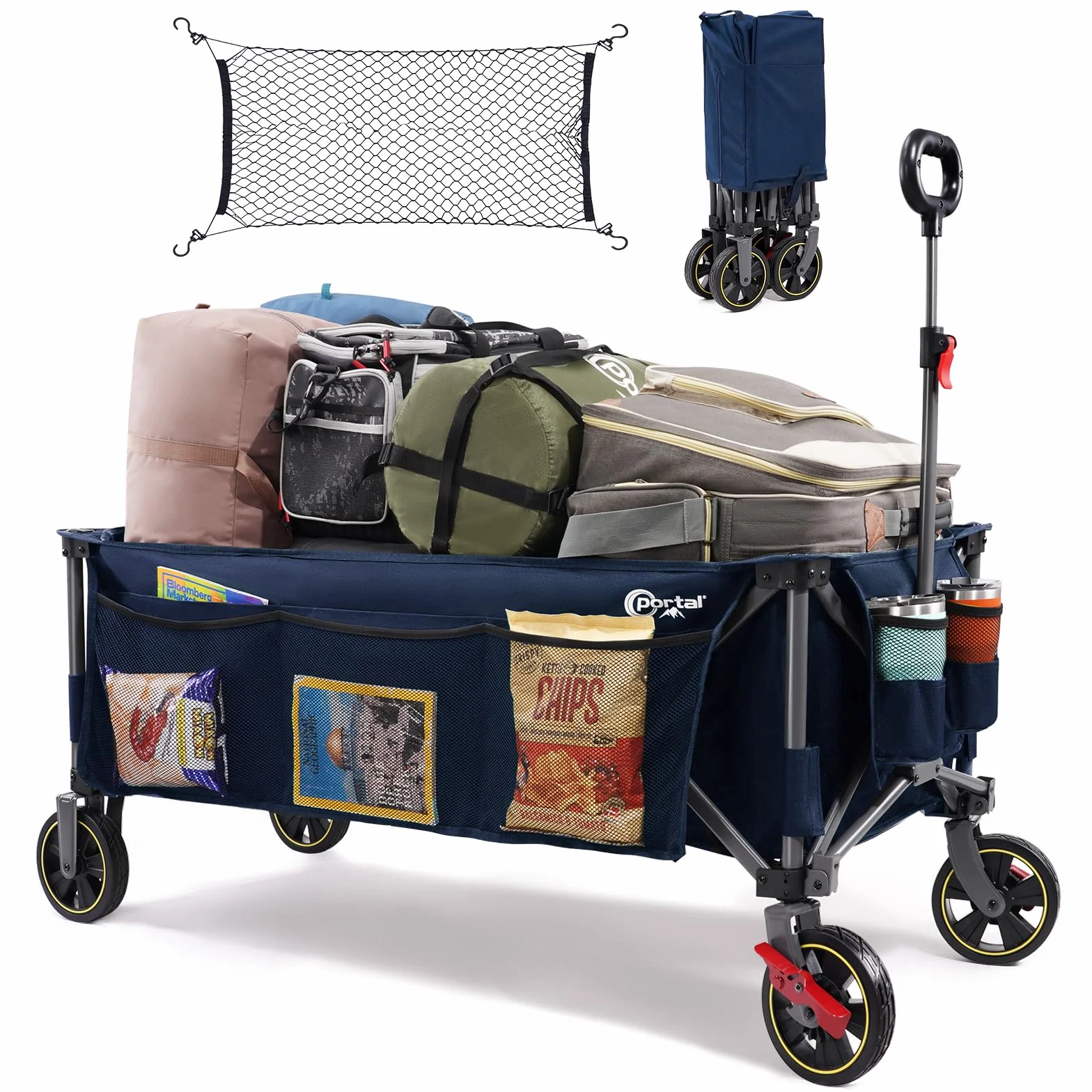 Składany wózek transportowy XXXL 400 l, 160 kg, niebieski