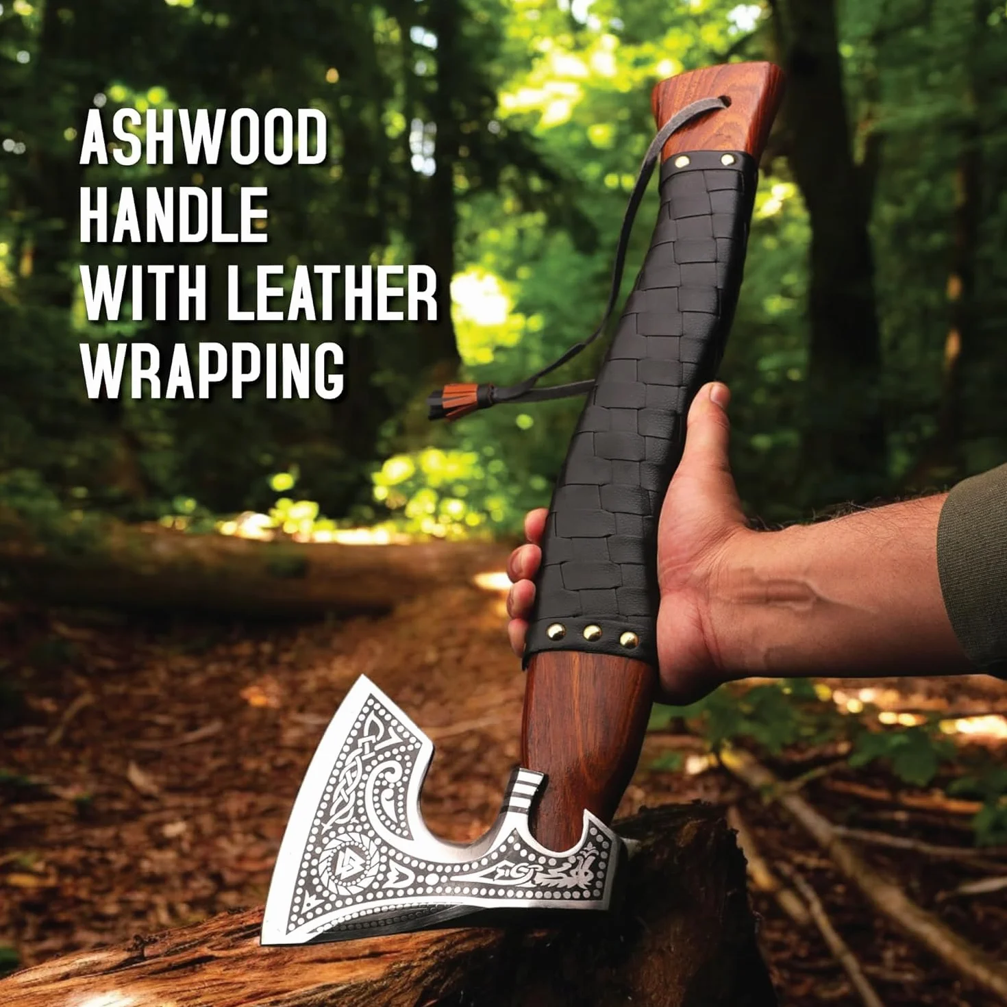 Viking Siekiera Hatchet Camping Axe – Ręcznie Robiona Siekiera Chopper z Wysokowęglowej Stali