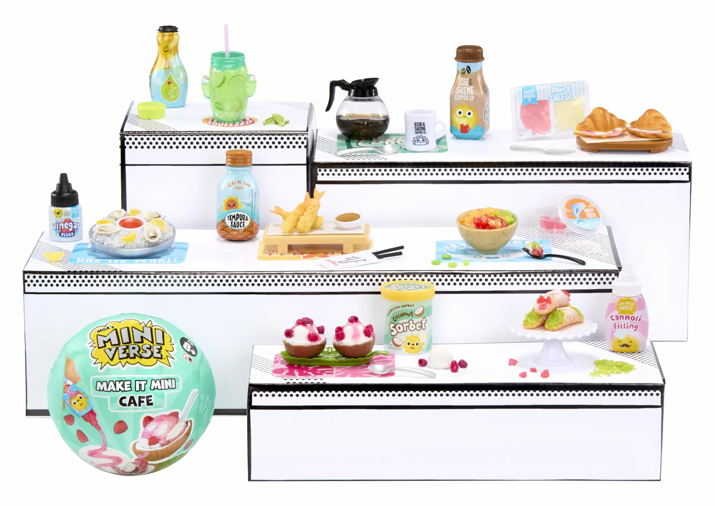 MGA’s Miniverse Make It Mini Cafe Series 6 - Sezonowe Mini Kolekcje z Żywicy z Replikami Składników do Tworzenia i Eksponowania, Niejadalne - dla Kolekcjonerów i Dzieci w Wieku 8+ Lat
