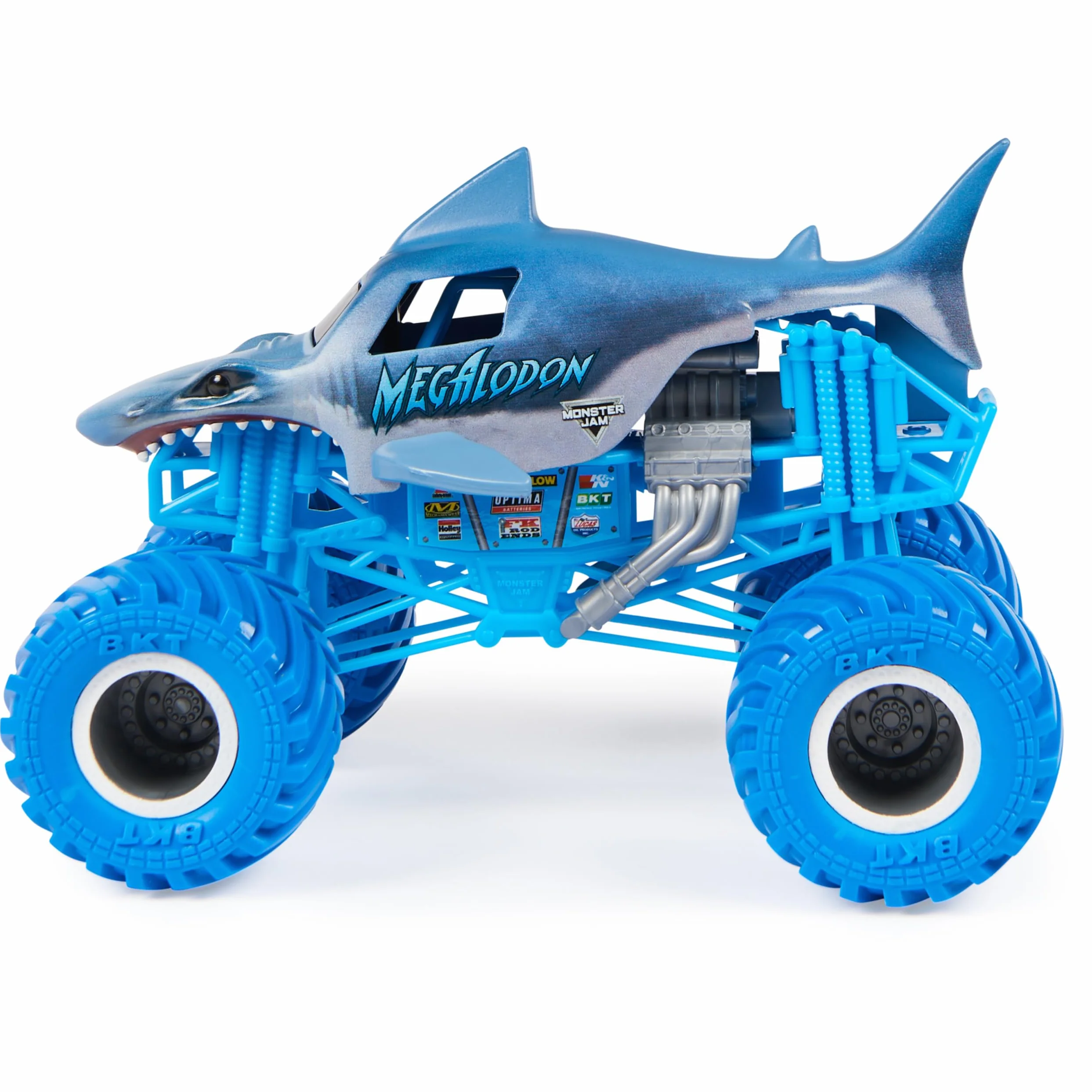 Monster Jam, Oficjalny pojazd Megalodon Monster Truck, odlewany ciśnieniowo pojazd do kolekcjonowania w skali 1:24, zabawka dla dzieci od 3 lat